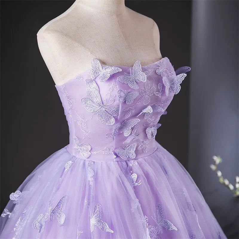 Ashley Gloria Strapless Party Dress Luxury 15 Quinceanera Dresses Sweet Lace Ball Gown Custom Color For Girls