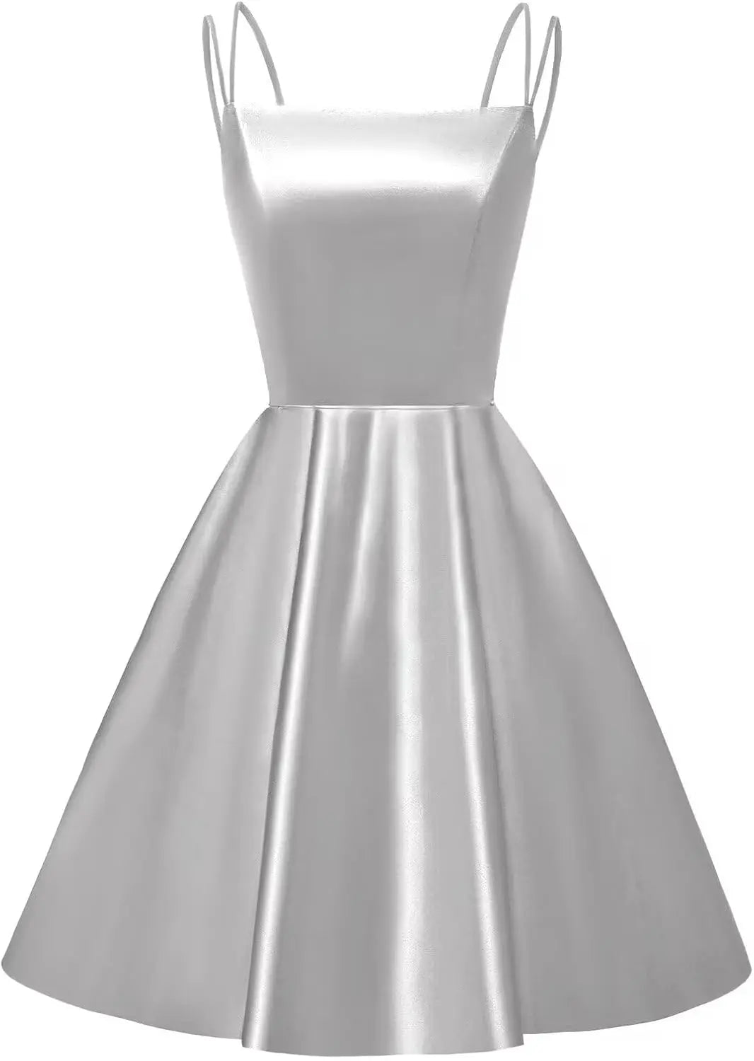 Satin Homecoming-Kleider für Teenager, kurze Ballkleider 2025, Spaghettiträger, Cocktailparty-Kleid, Abschlusskleid, Minikleid 