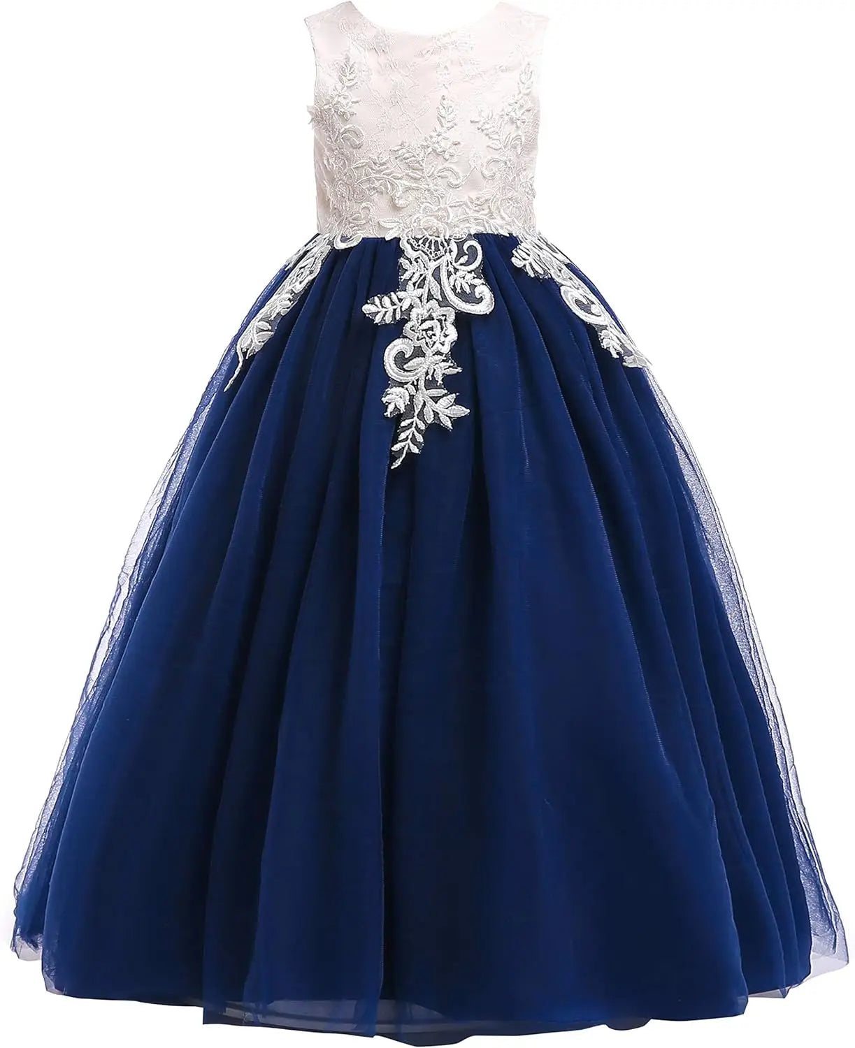 Little/Big Girls Lace Bridesmaid Dress Flower Kid Wedding Ball Gown Toddler Princess Pageant Evening Dresses princess dress
