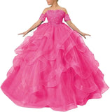 Vestidos de desfile de princesas para niñas de flores 2026 con encaje bordado, tallas grandes, tul en capas, vestidos de primera comunión para niñas. 