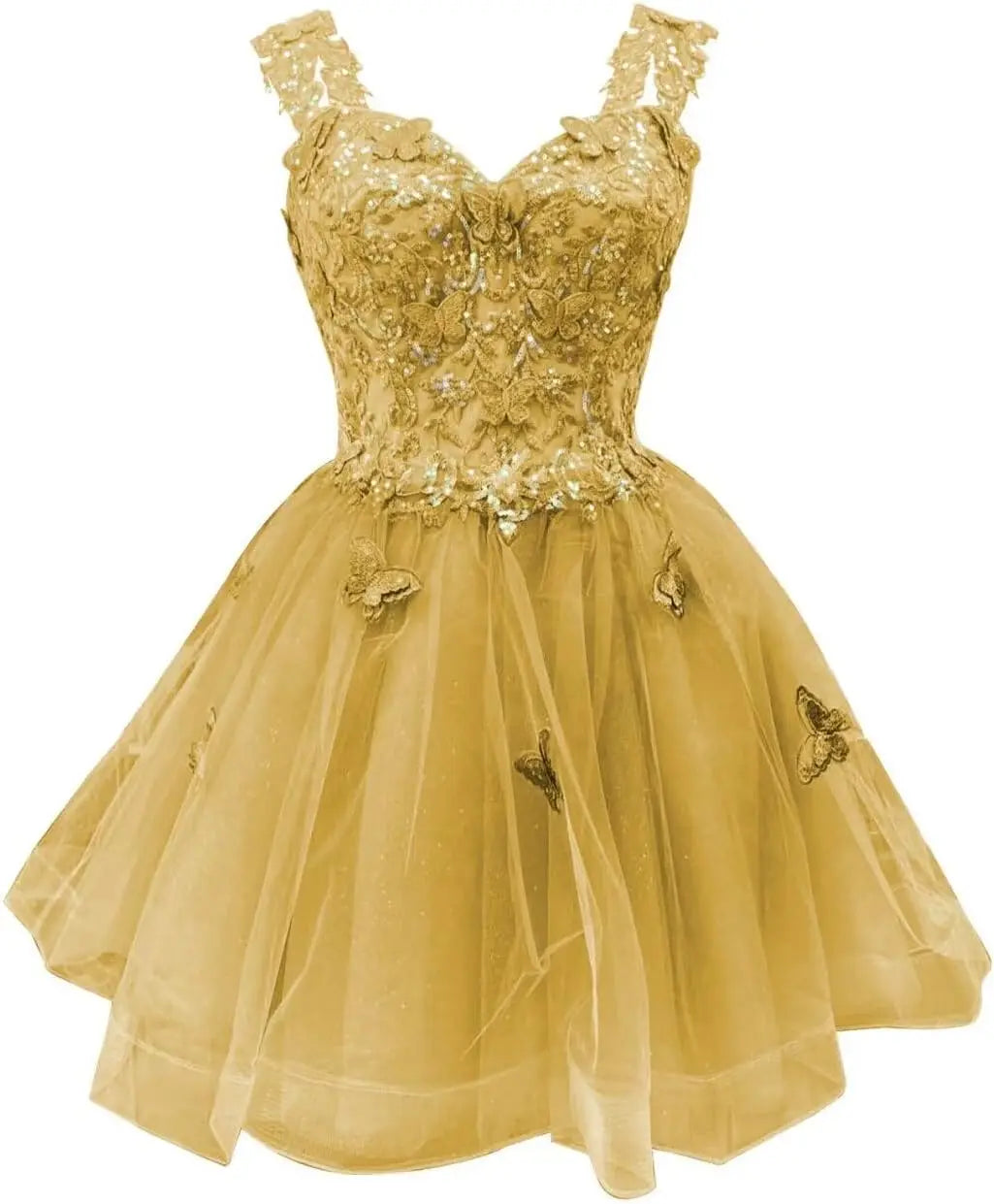 3D Butterfly Short Homecoming Dresses Sparkly Tulle Prom Dress Teens Off Shoulder DAMA Dresses for Quinceanera