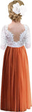 Vestido de tul con tutú recto de corte A con espalda de encaje y rosas para niña, vestido de fiesta para niña de las flores, vestidos para niñas para fiestas y bodas, vestidos de dama de honor 