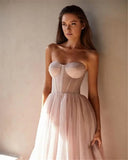 Vestido de fiesta con escote corazón, vestido de fiesta 2025 de tul largo para mujer, vestidos de noche formales con cordones en la espalda, vestidos de fiesta 