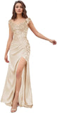 Elegant Satin Prom Dresses for Women Long 2025 3D Flower Lace Applique Off Shoulder Formal Evening Wedding Party Gown with Slit