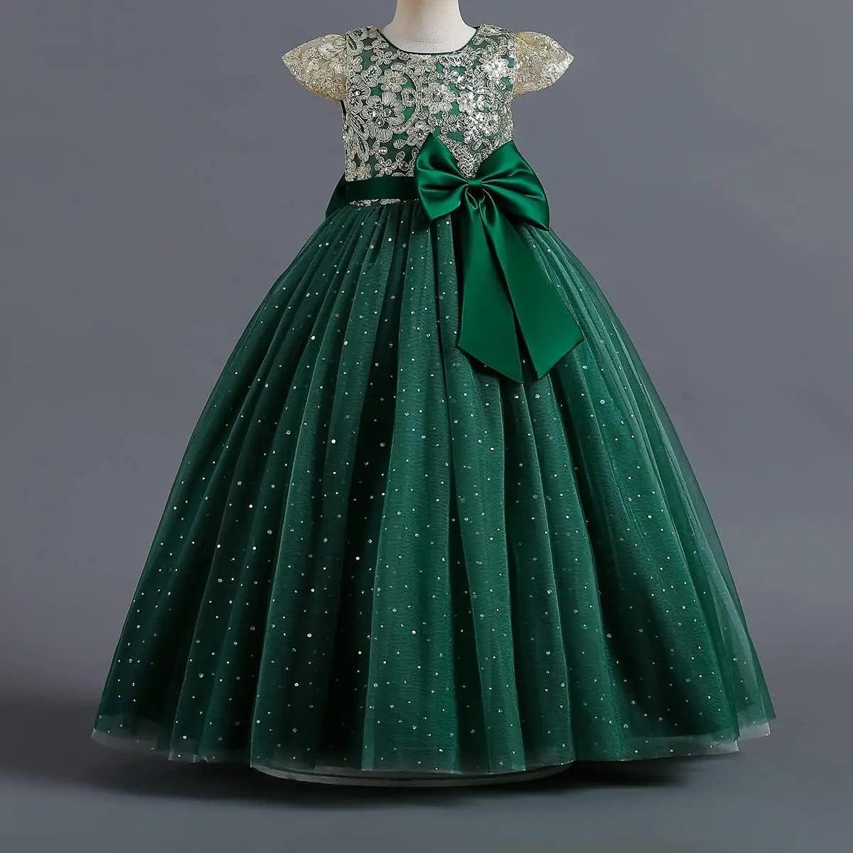 Blumenmädchenkleid Prinzessin Puffy Tüllkleider Brautjungfer Hochzeit Kommunion Geburtstagsfeier Festzug Maxi Ballkleid für Kinder