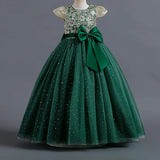 Blumenmädchenkleid Prinzessin Puffy Tüllkleider Brautjungfer Hochzeit Kommunion Geburtstagsfeier Festzug Maxi Ballkleid für Kinder