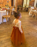 Vestido de tul con tutú recto de corte A con espalda de encaje y rosas para niña, vestido de fiesta para niña de las flores, vestidos para niñas para fiestas y bodas, vestidos de dama de honor 