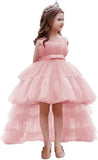 High Low Tulle Pageant Gown Tiered Flower Girl Dress Layered Ball Gown Kids Birthday Party Dress princess dress