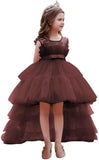 High Low Tulle Pageant Gown Tiered Flower Girl Dress Layered Ball Gown Kids Birthday Party Dress princess dress