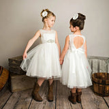 Kleinkinderkleider Spitze Blumenmädchenkleider Tüll rustikales Blumenmädchenkleid Besonderer Anlass Babykleid Champagner Blumenmädchenkleid 