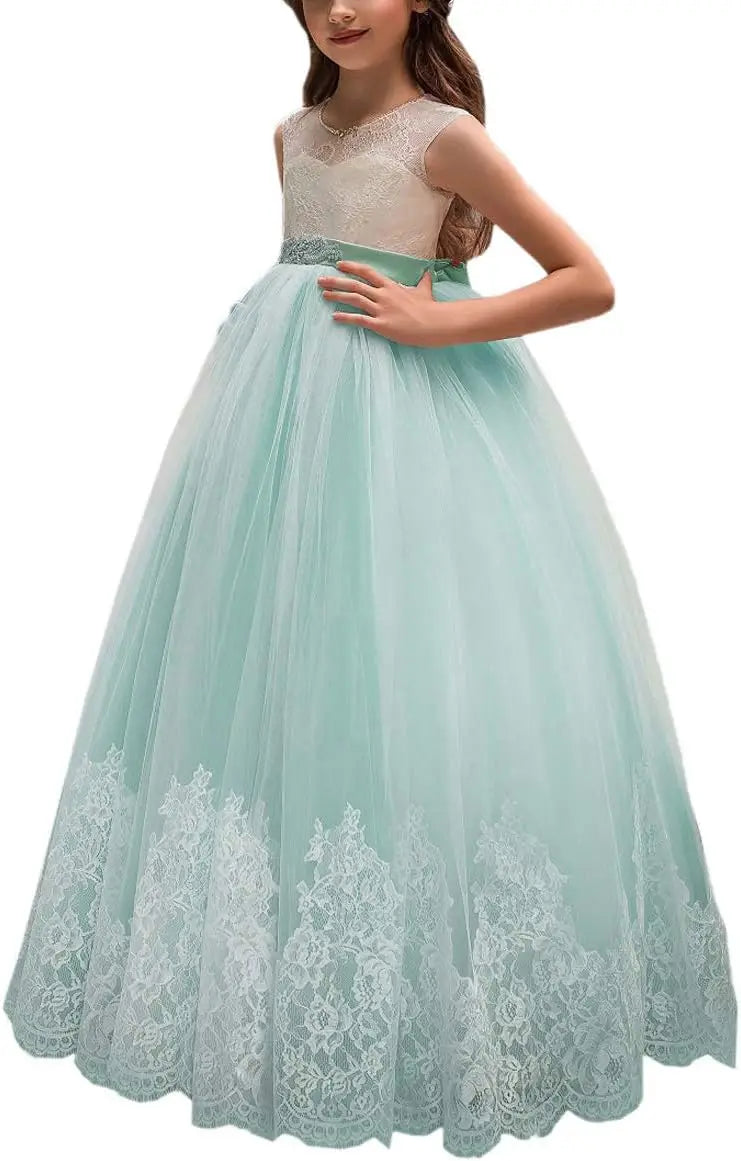 Flower Girl Dress for Wedding Kids Lace Pageant Ball Gowns princess dress ball gown  girls dresses for party and wedding