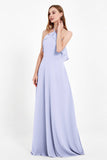 Glamour Chiffon Bridesmaid Dress A Line Sleeveless Ruffles Formal Evening Dresses Gowns
