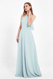Glamour Chiffon Bridesmaid Dress A Line Sleeveless Ruffles Formal Evening Dresses Gowns