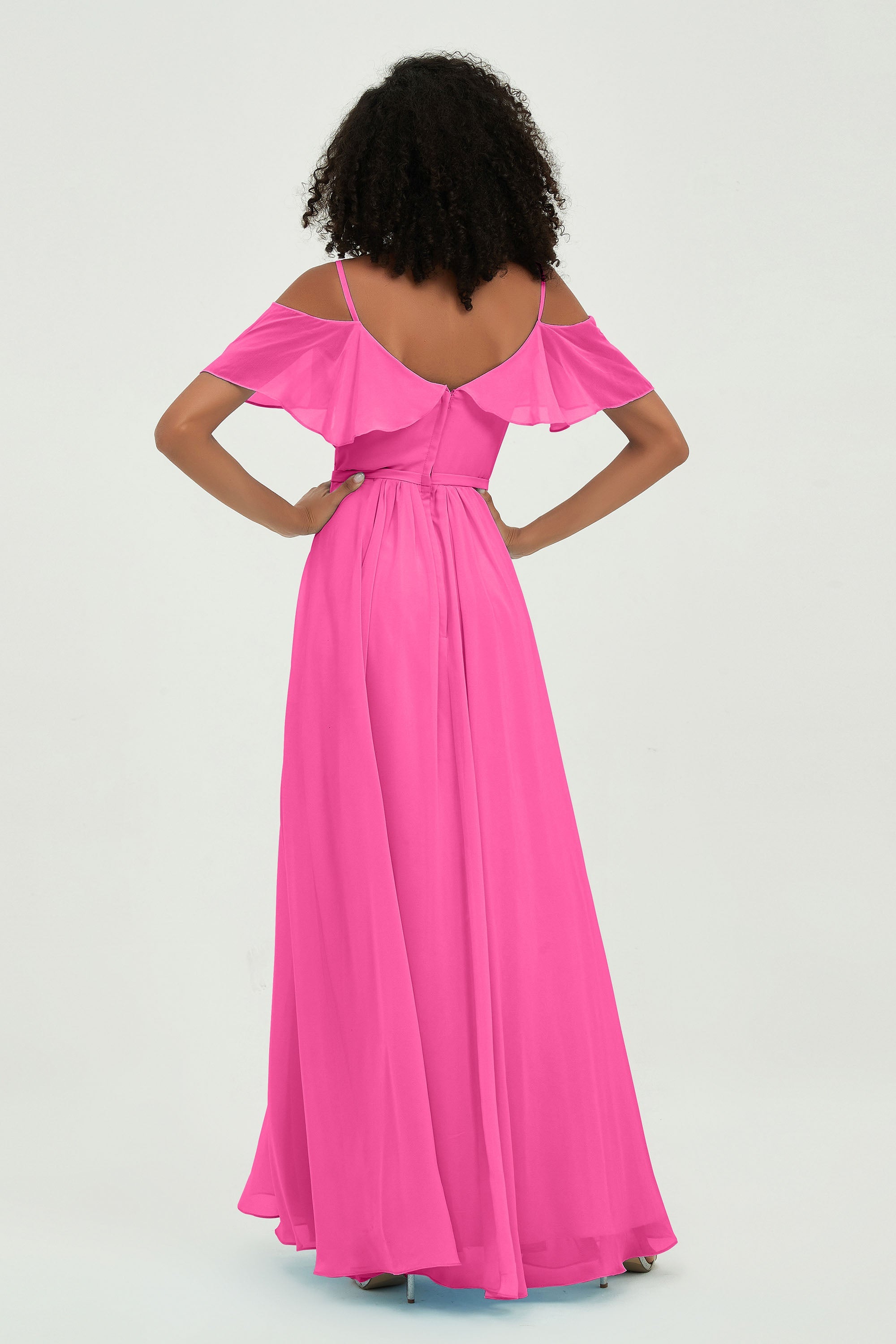 floor-length bridesmaid dress chiffon a line off the shoulder formal evening dresses gowns