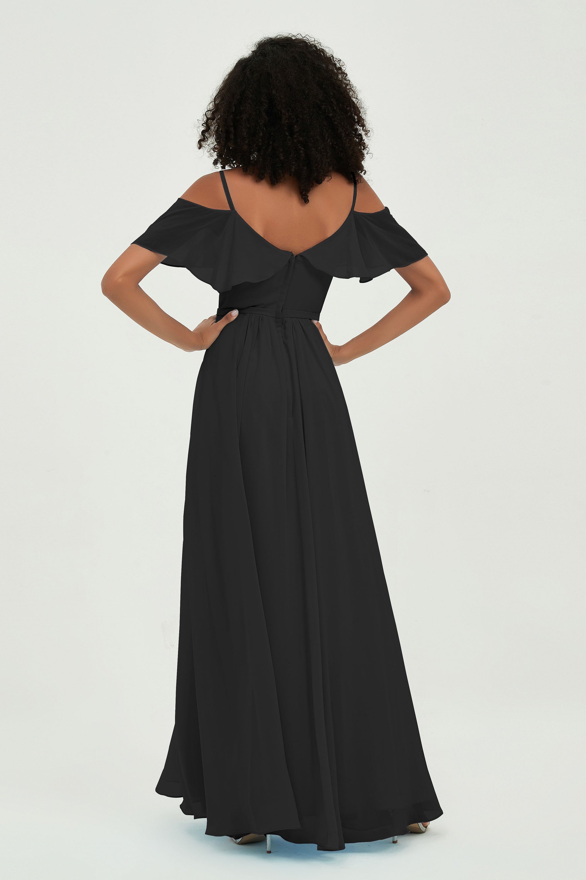 floor-length bridesmaid dress chiffon a line off the shoulder formal evening dresses gowns
