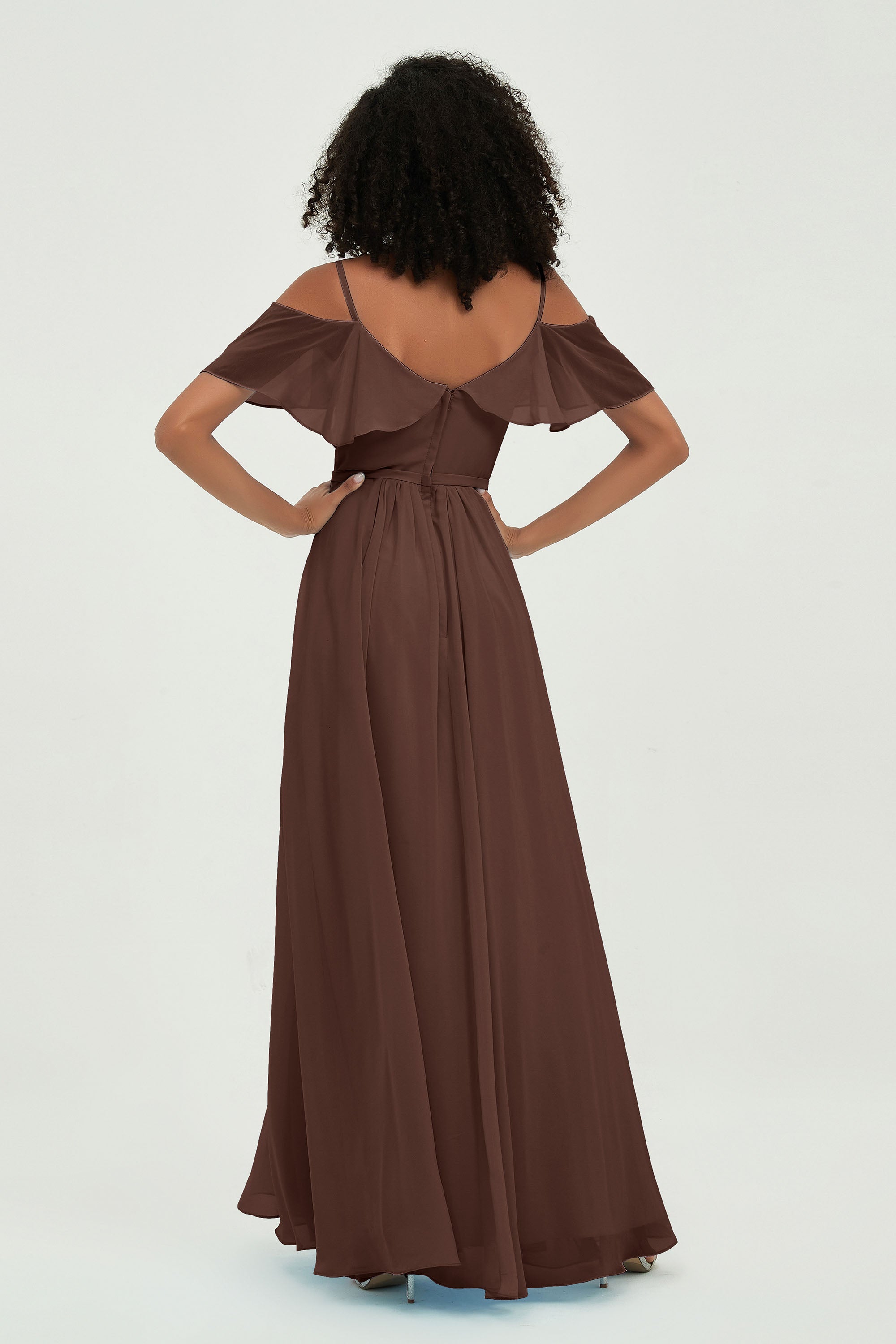 floor-length bridesmaid dress chiffon a line off the shoulder formal evening dresses gowns