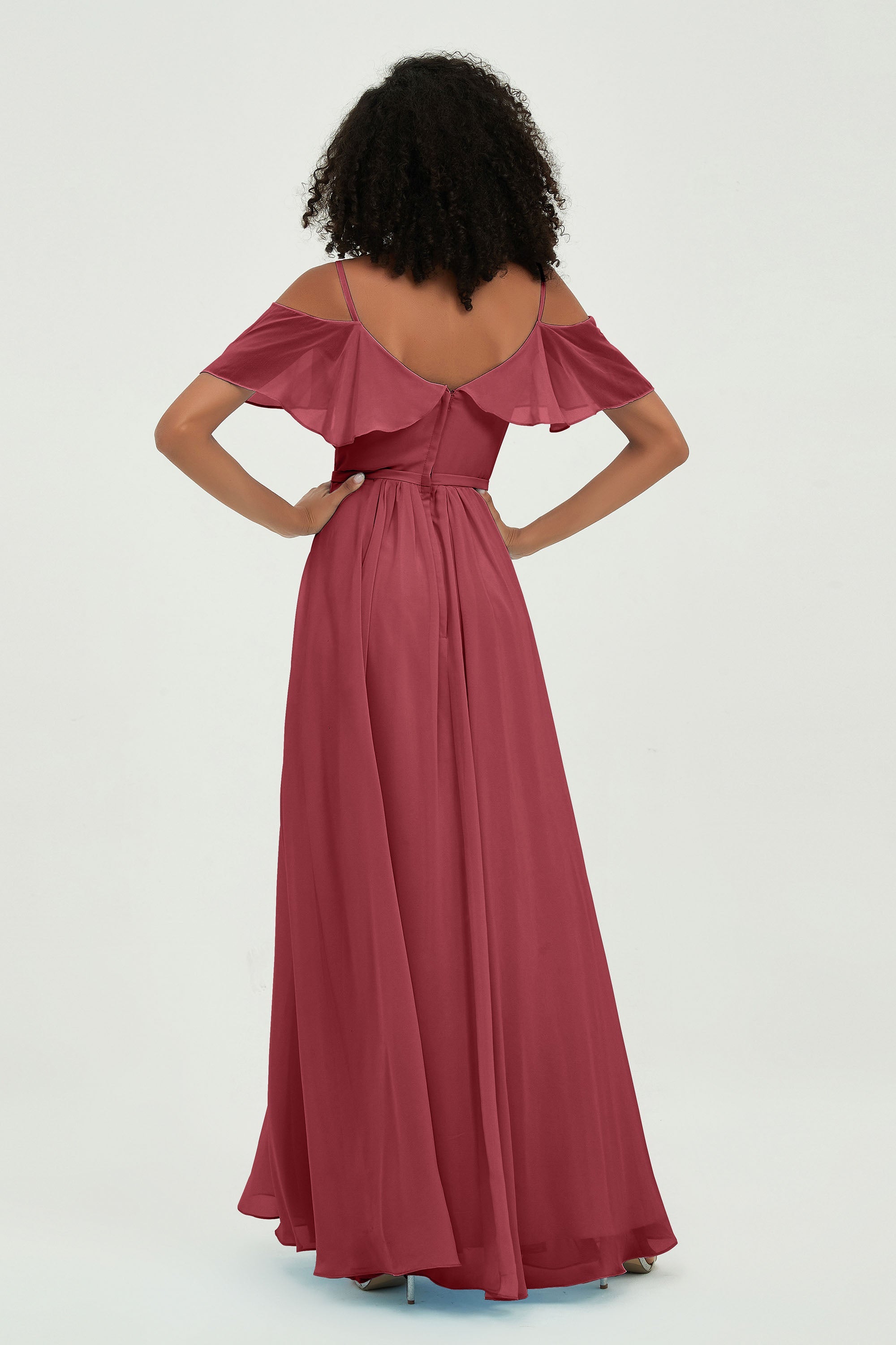 floor-length bridesmaid dress chiffon a line off the shoulder formal evening dresses gowns
