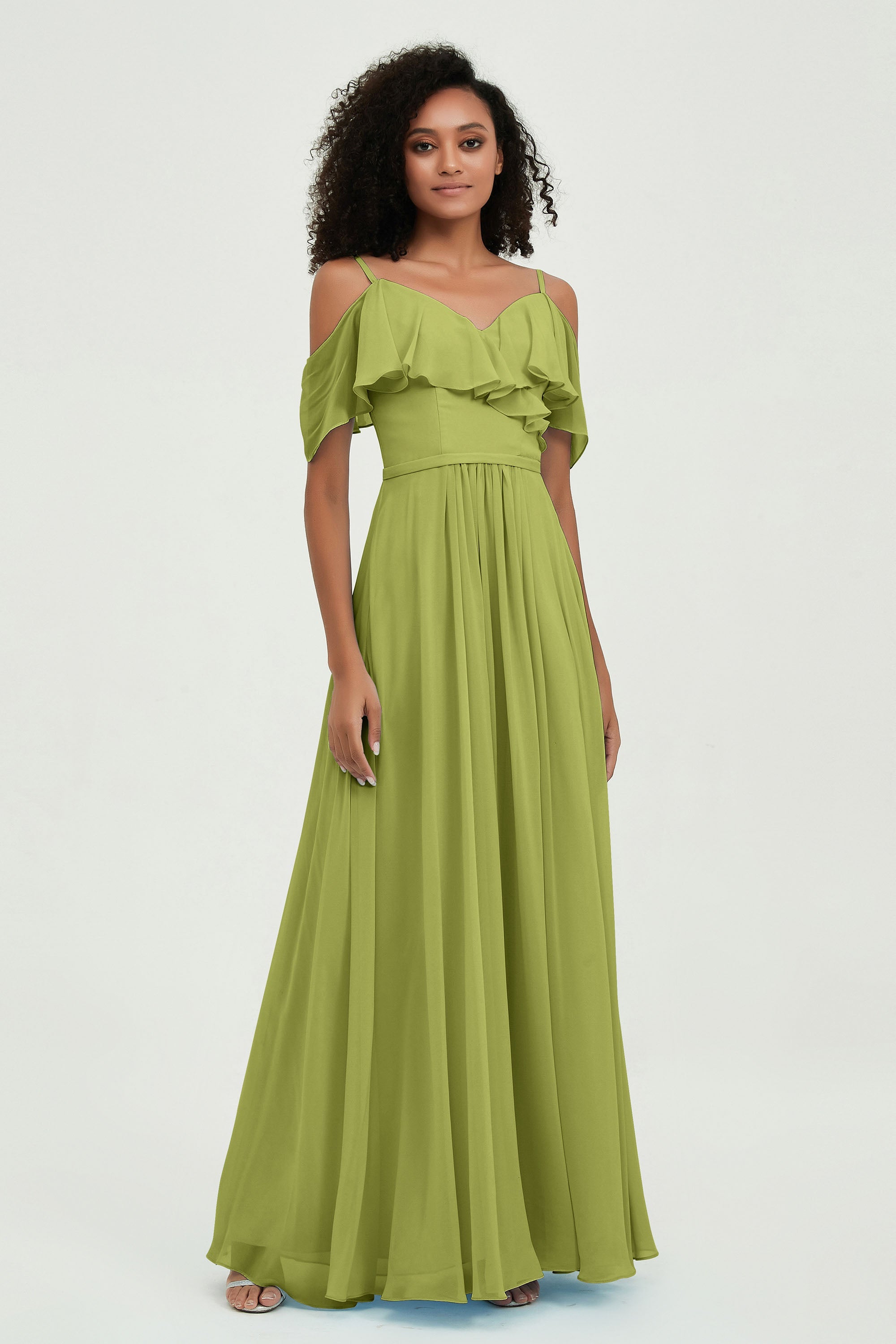 floor-length bridesmaid dress chiffon a line off the shoulder formal evening dresses gowns