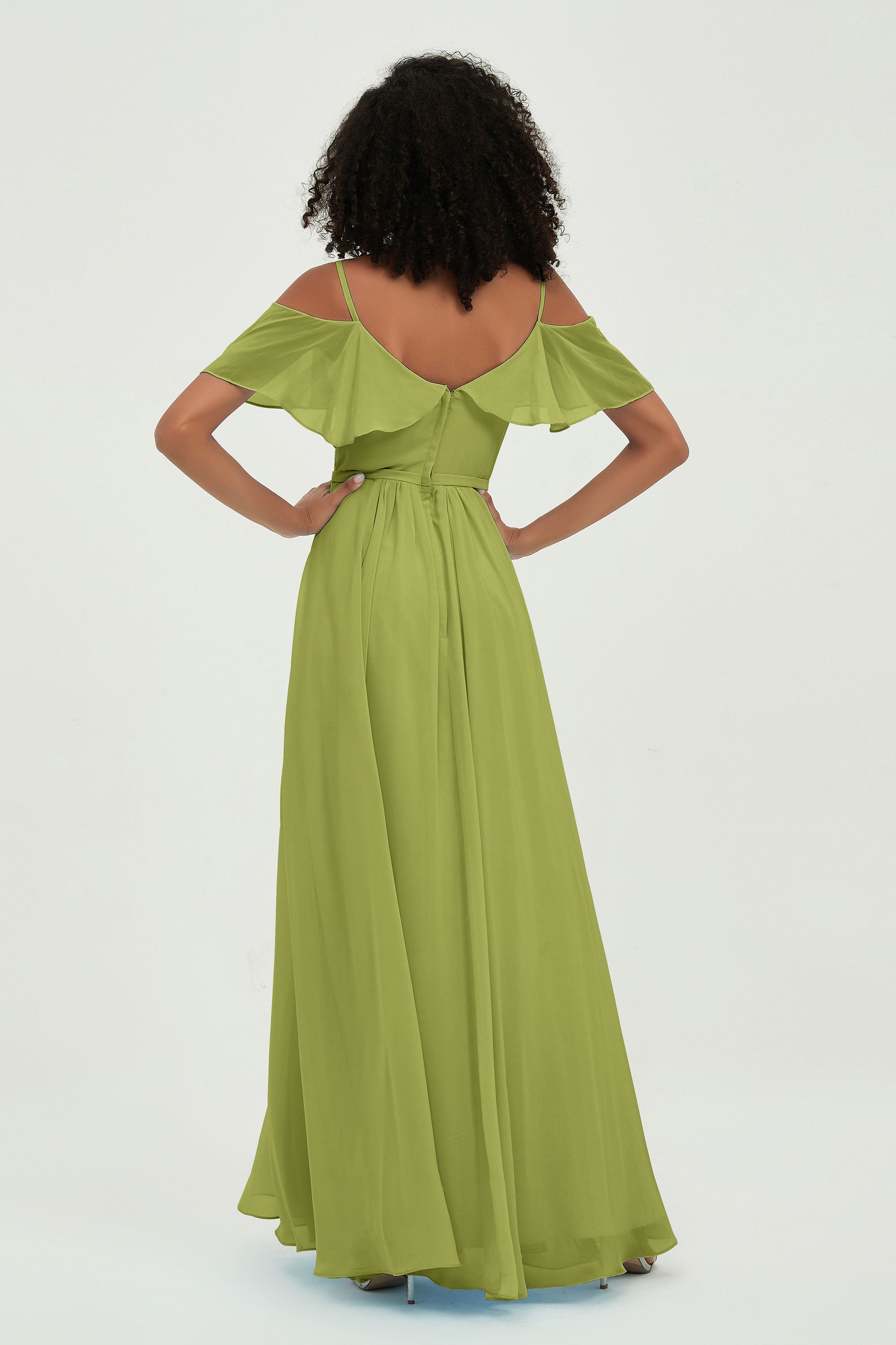 floor-length bridesmaid dress chiffon a line off the shoulder formal evening dresses gowns