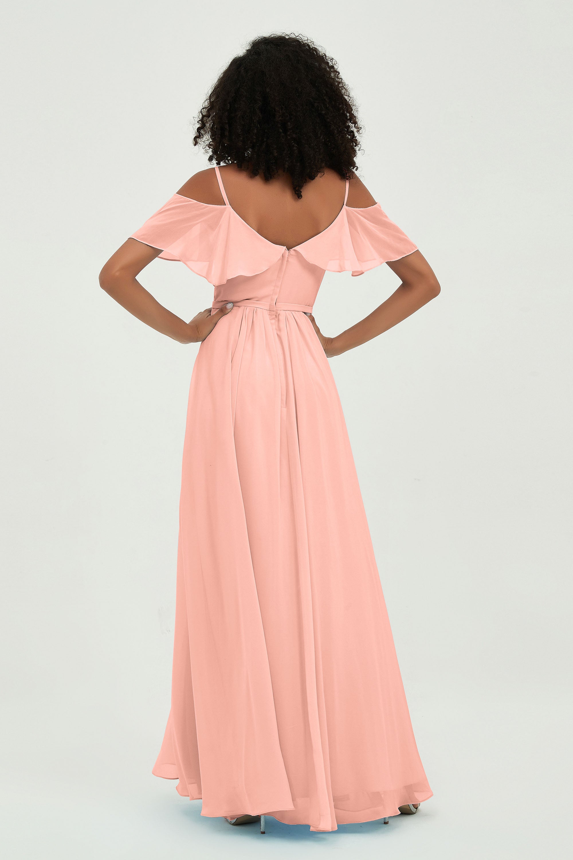 floor-length bridesmaid dress chiffon a line off the shoulder formal evening dresses gowns