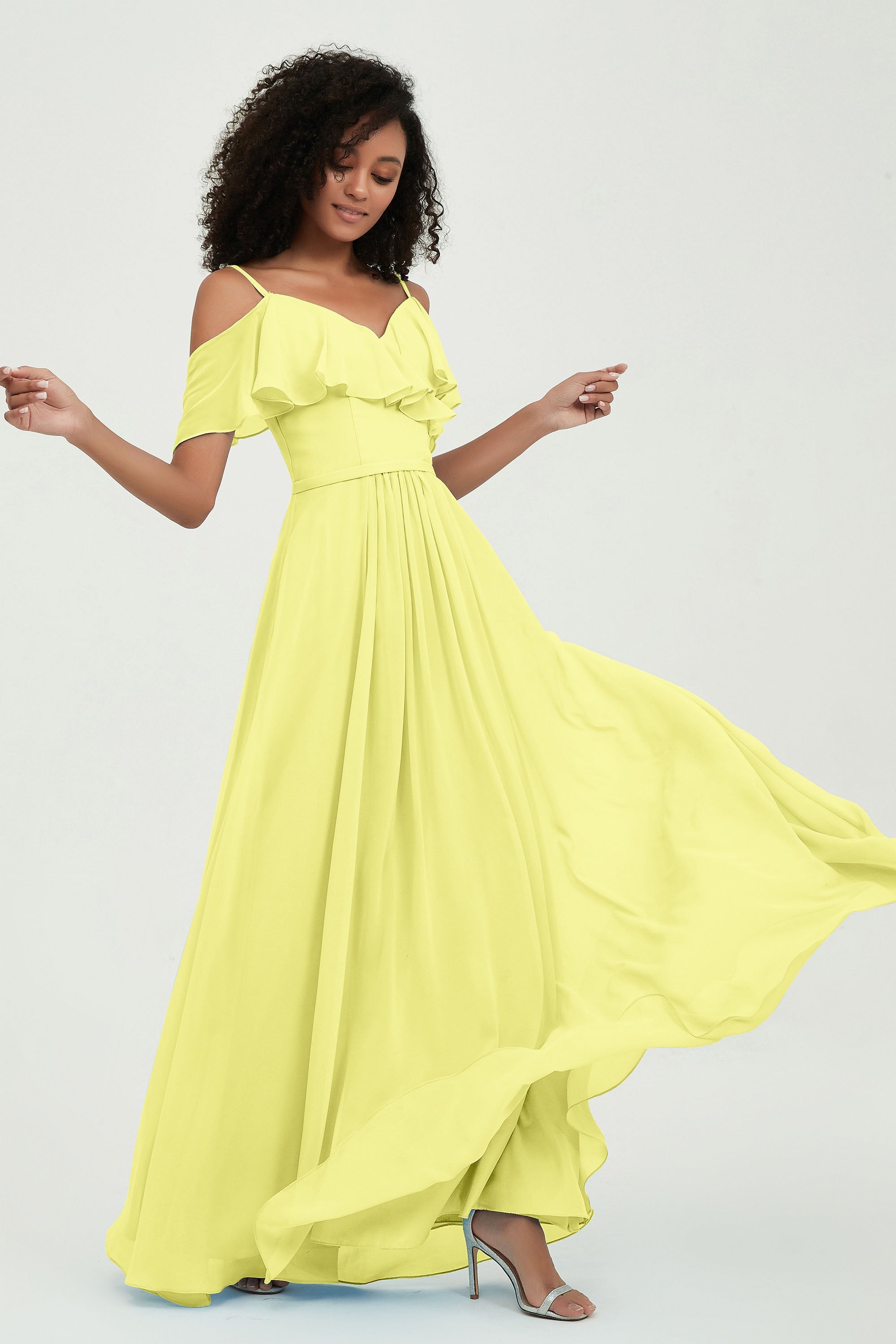 floor-length bridesmaid dress chiffon a line off the shoulder formal evening dresses gowns