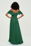 floor-length bridesmaid dress chiffon a line off the shoulder formal evening dresses gowns