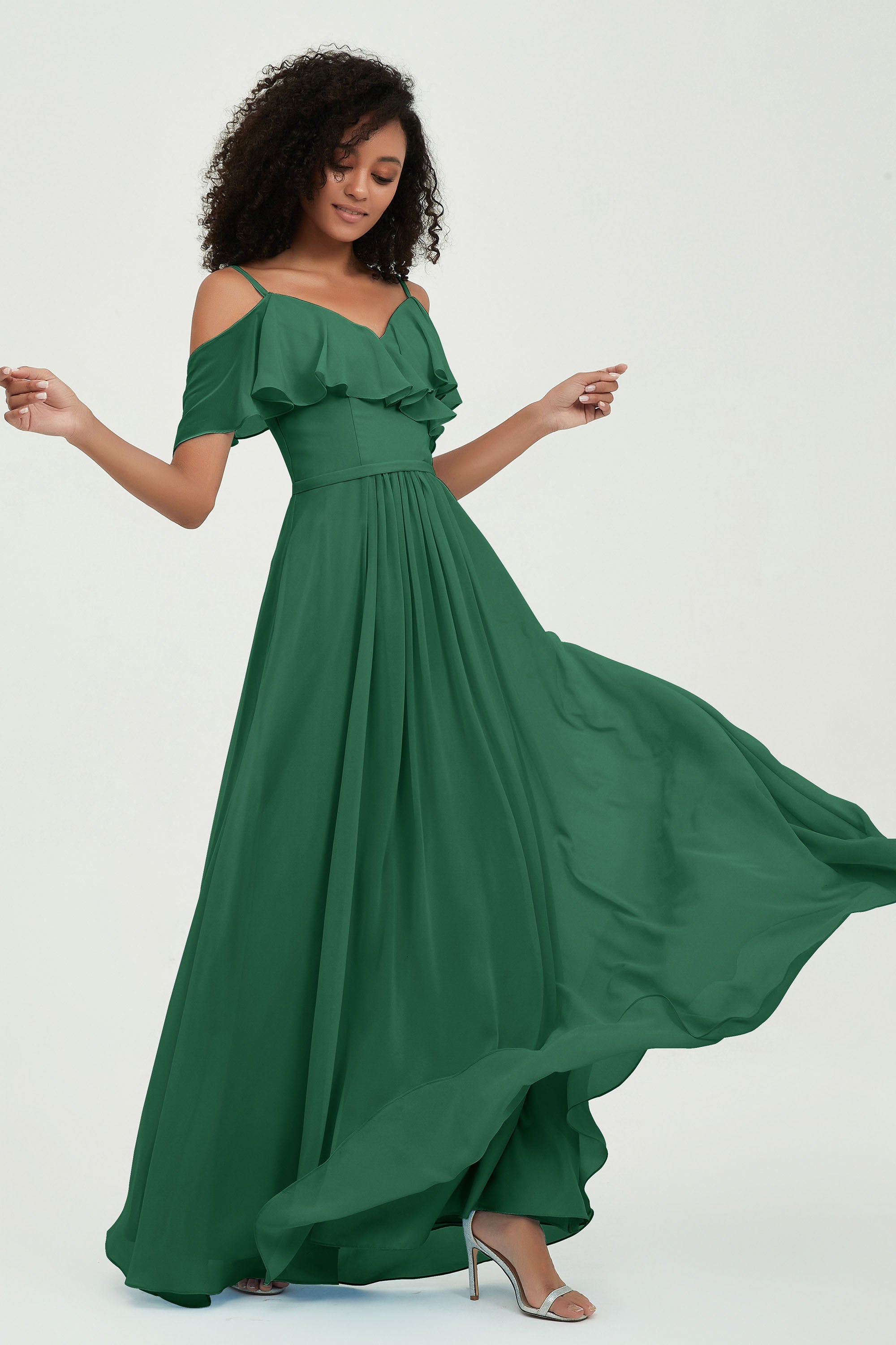 floor-length bridesmaid dress chiffon a line off the shoulder formal evening dresses gowns