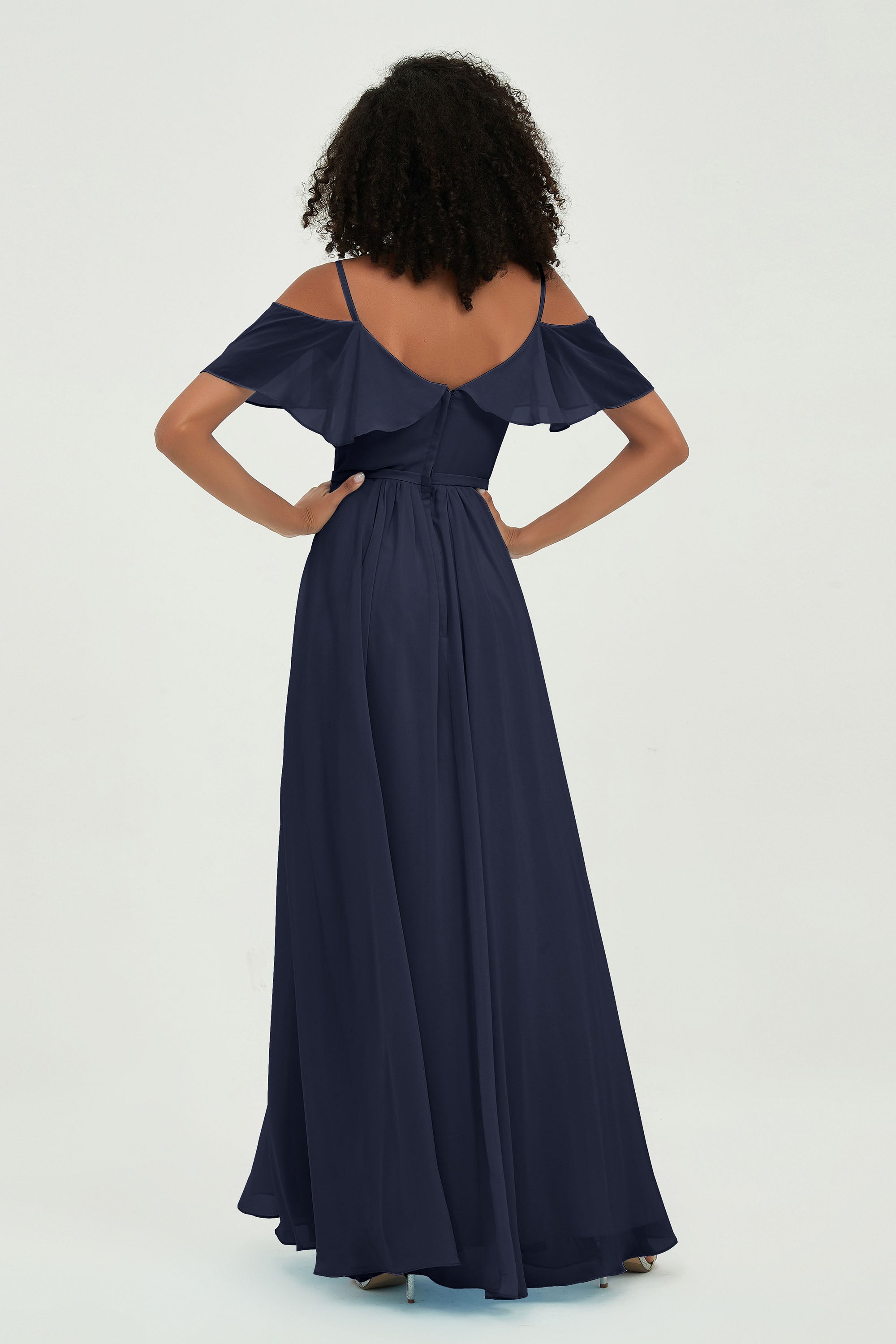 floor-length bridesmaid dress chiffon a line off the shoulder formal evening dresses gowns