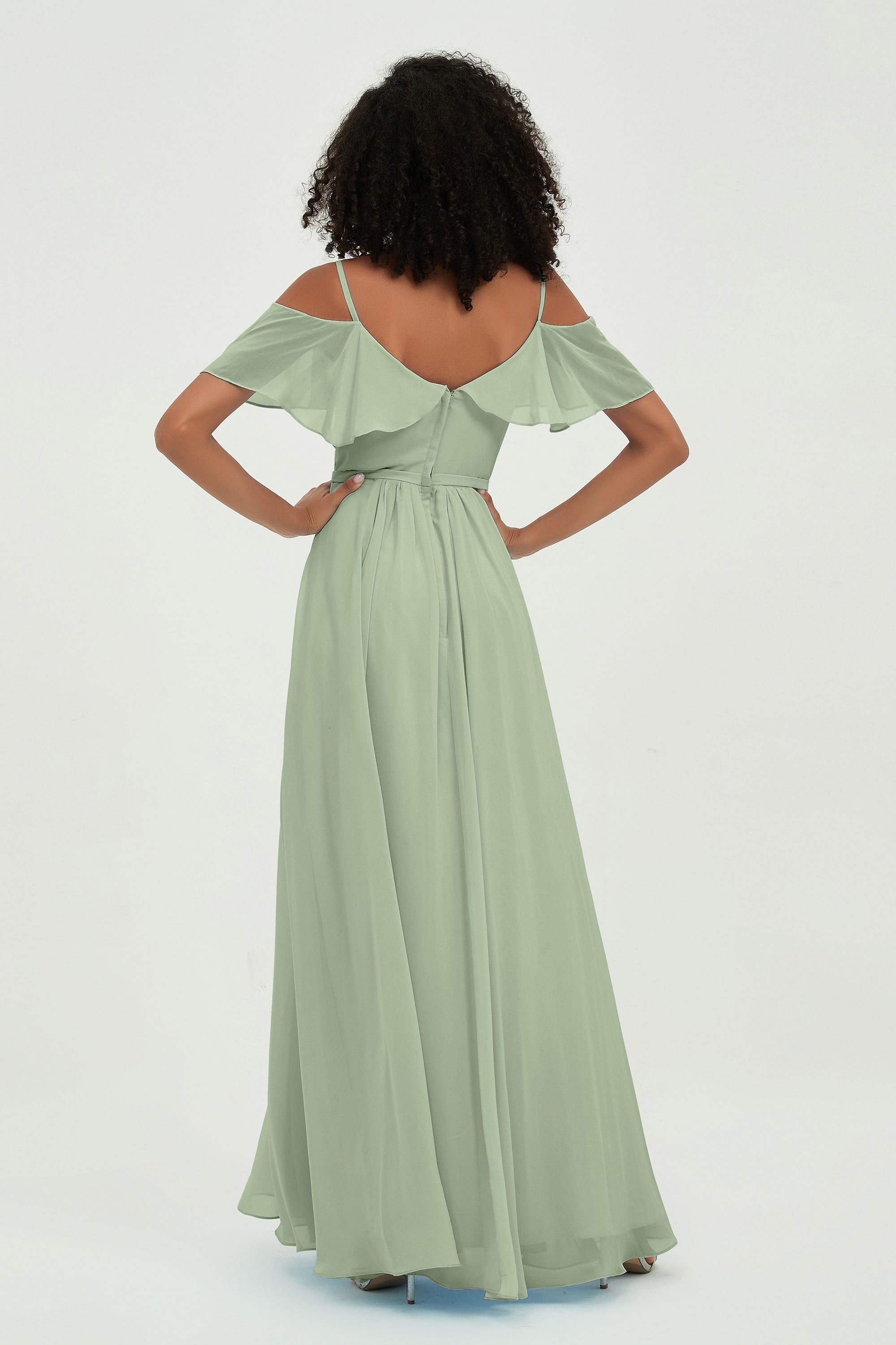 floor-length bridesmaid dress chiffon a line off the shoulder formal evening dresses gowns