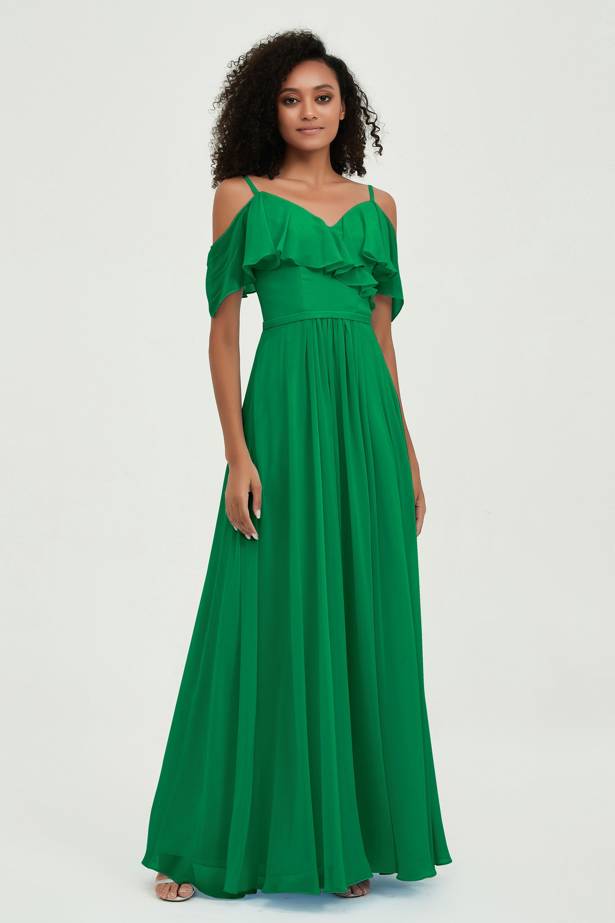 floor-length bridesmaid dress chiffon a line off the shoulder formal evening dresses gowns