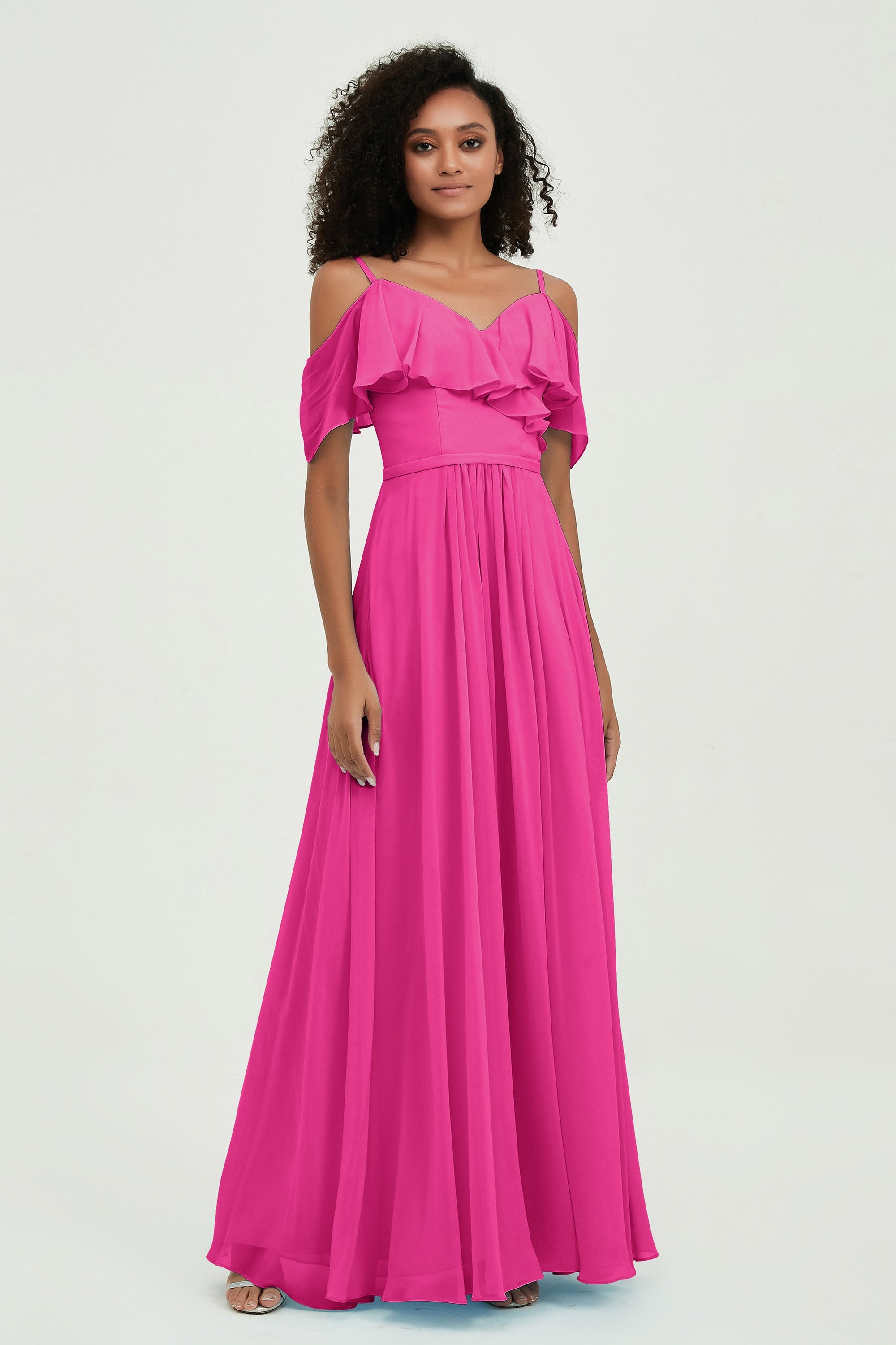 floor-length bridesmaid dress chiffon a line off the shoulder formal evening dresses gowns