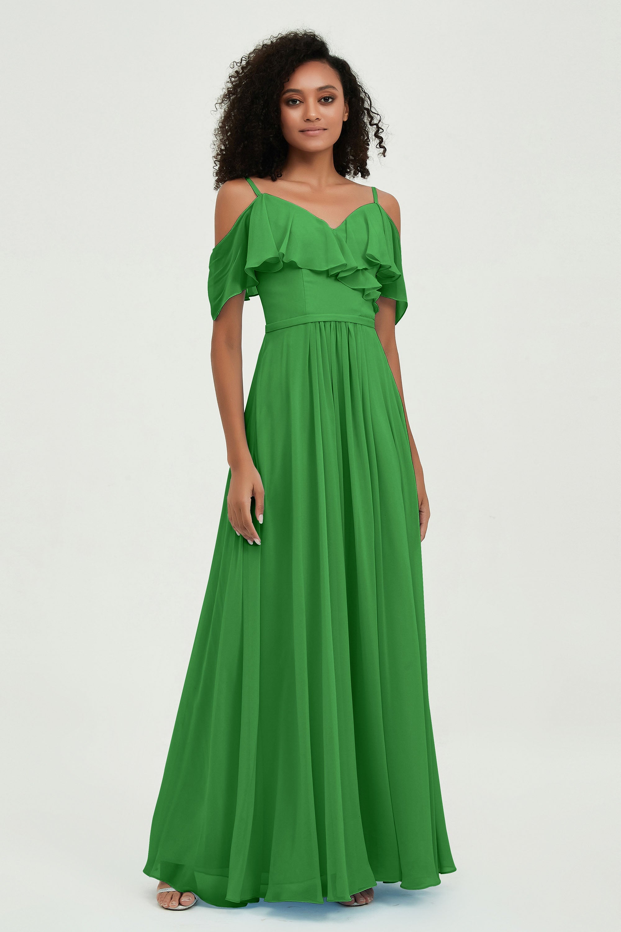 floor-length bridesmaid dress chiffon a line off the shoulder formal evening dresses gowns