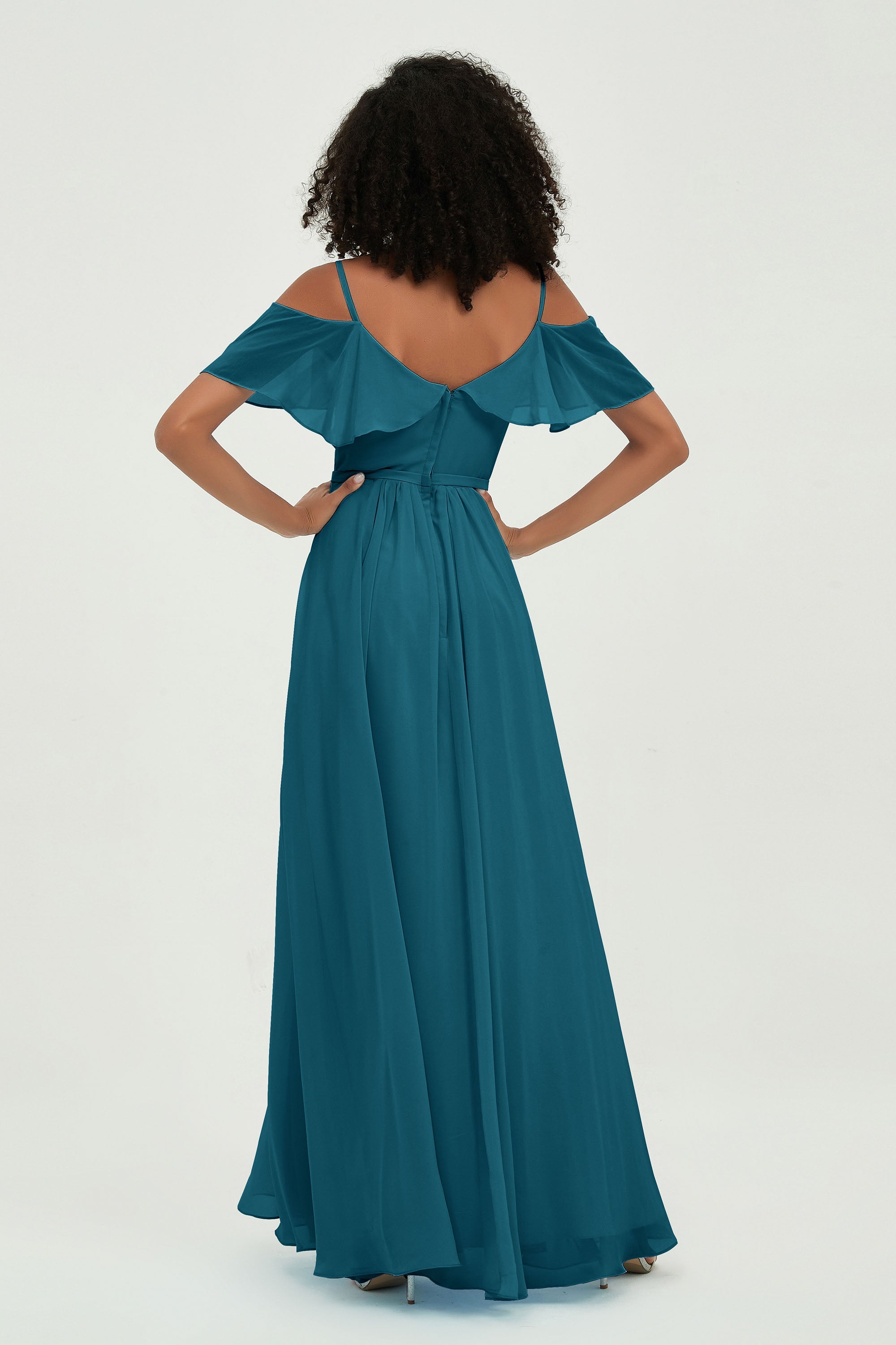 floor-length bridesmaid dress chiffon a line off the shoulder formal evening dresses gowns