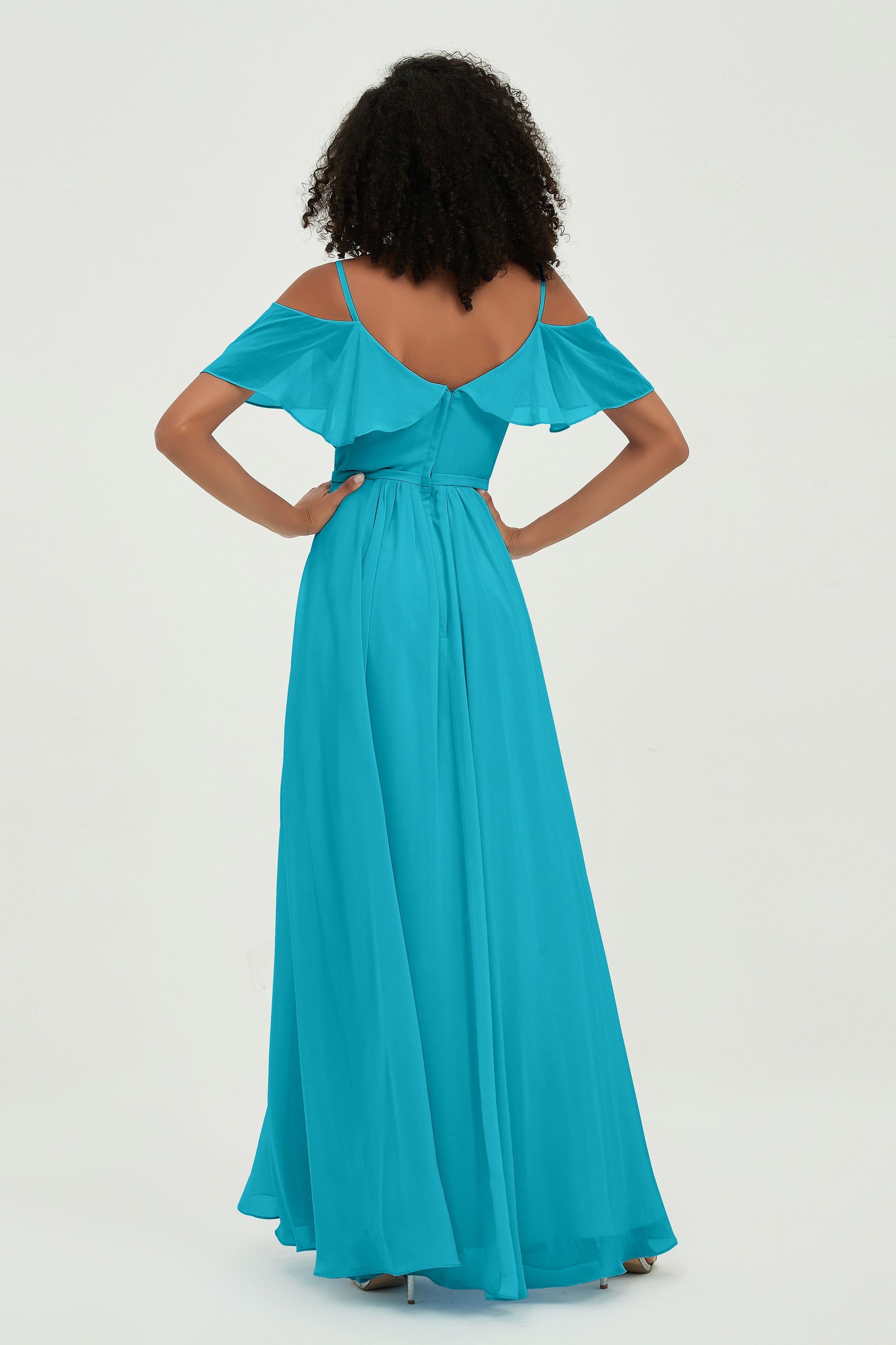 floor-length bridesmaid dress chiffon a line off the shoulder formal evening dresses gowns