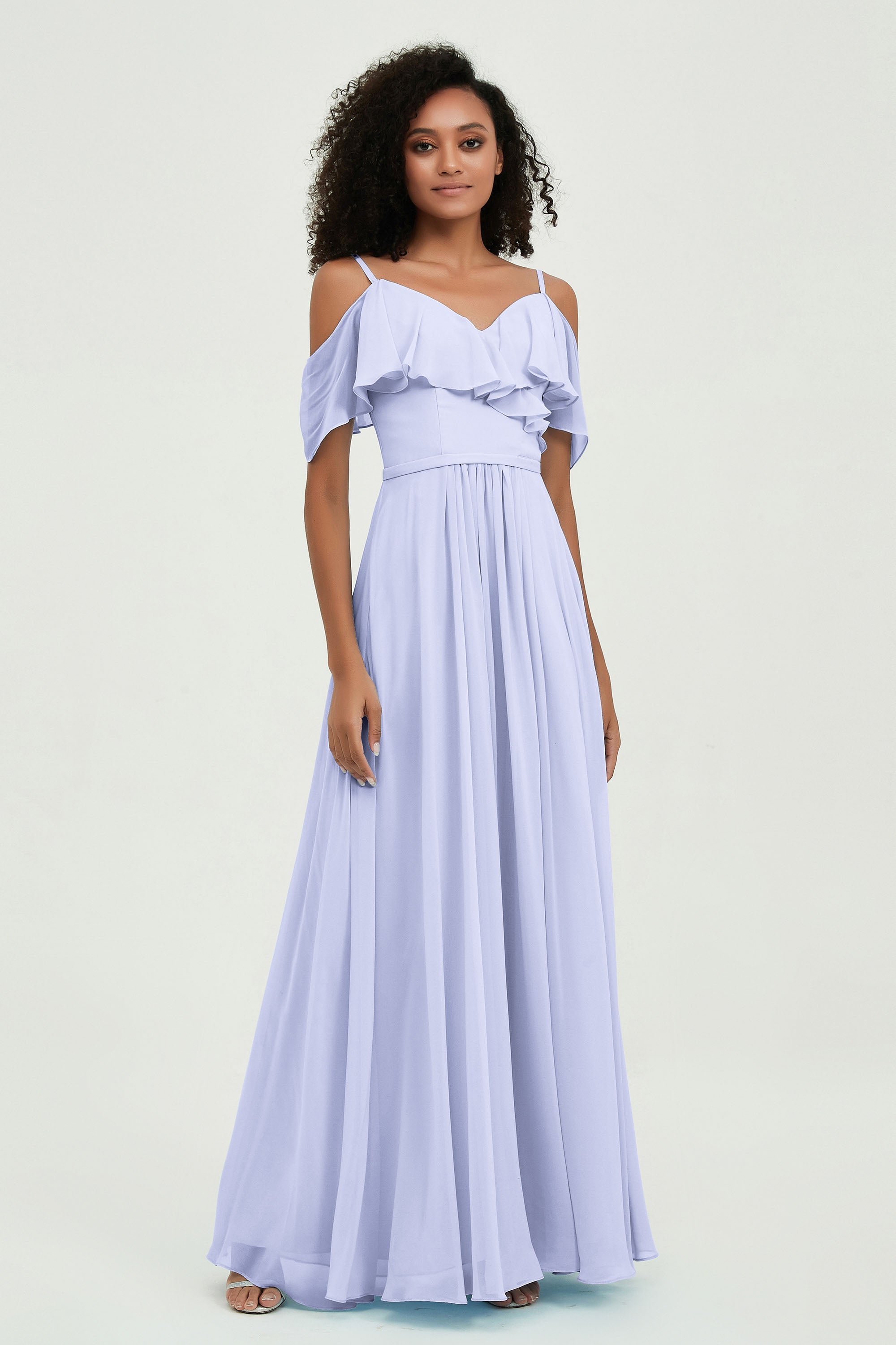 floor-length bridesmaid dress chiffon a line off the shoulder formal evening dresses gowns