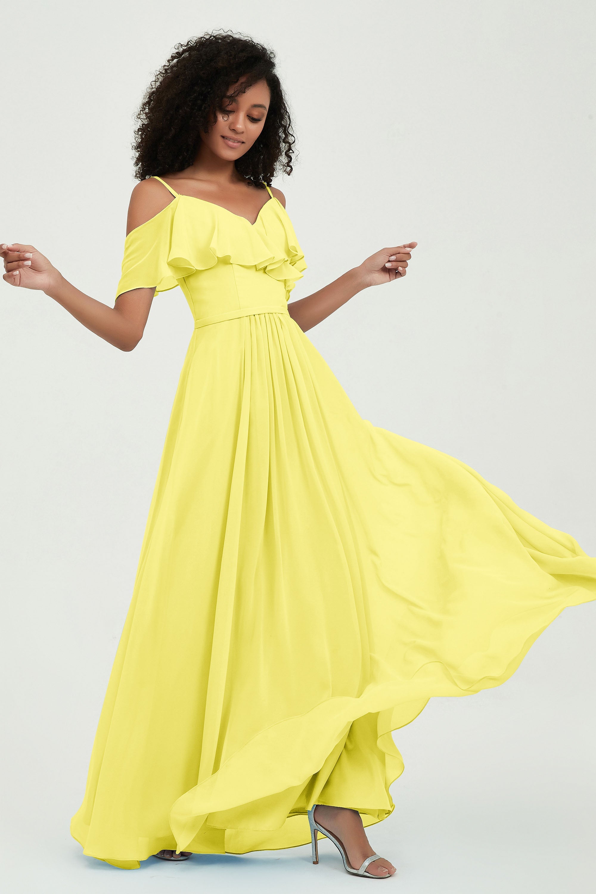 floor-length bridesmaid dress chiffon a line off the shoulder formal evening dresses gowns