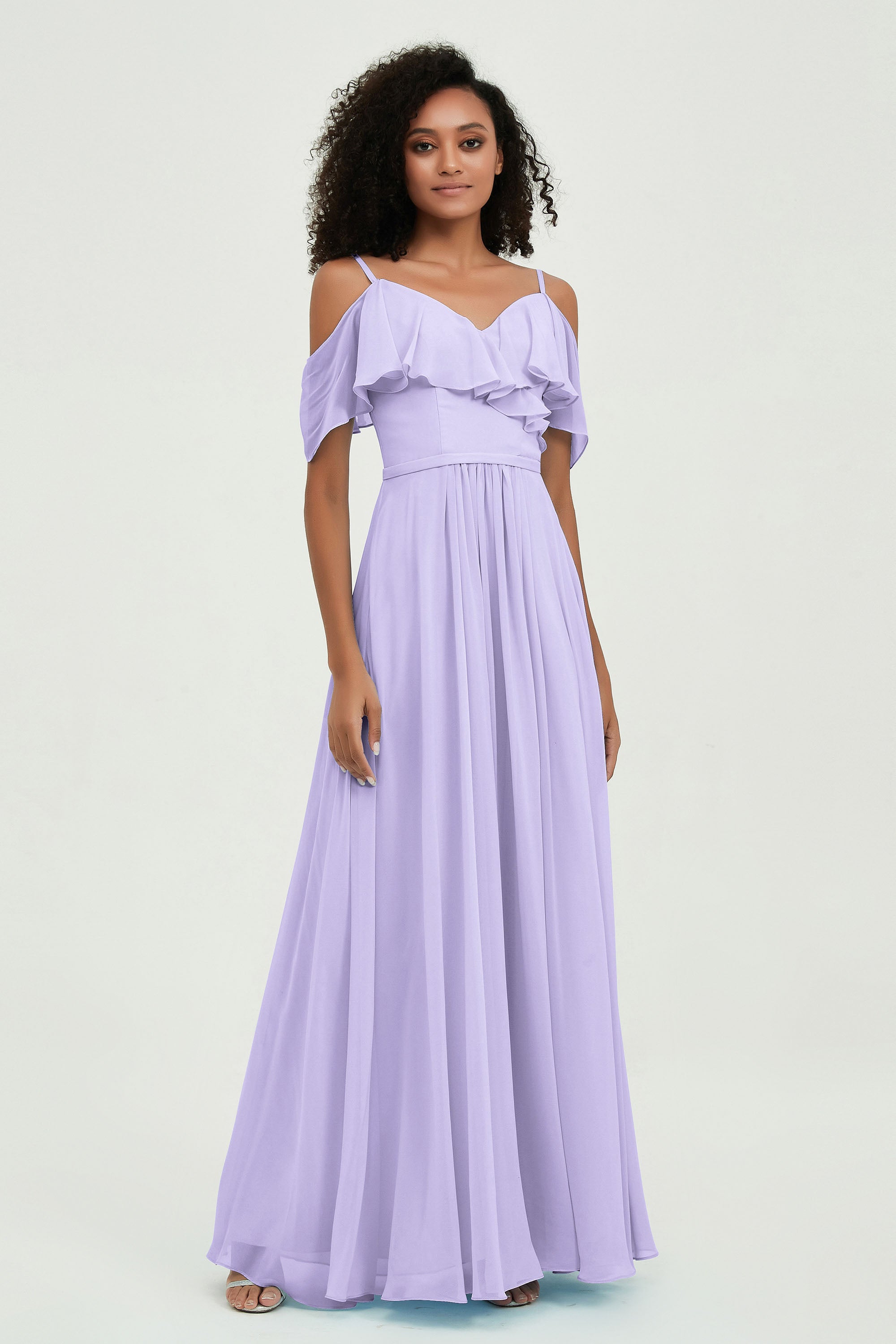 floor-length bridesmaid dress chiffon a line off the shoulder formal evening dresses gowns
