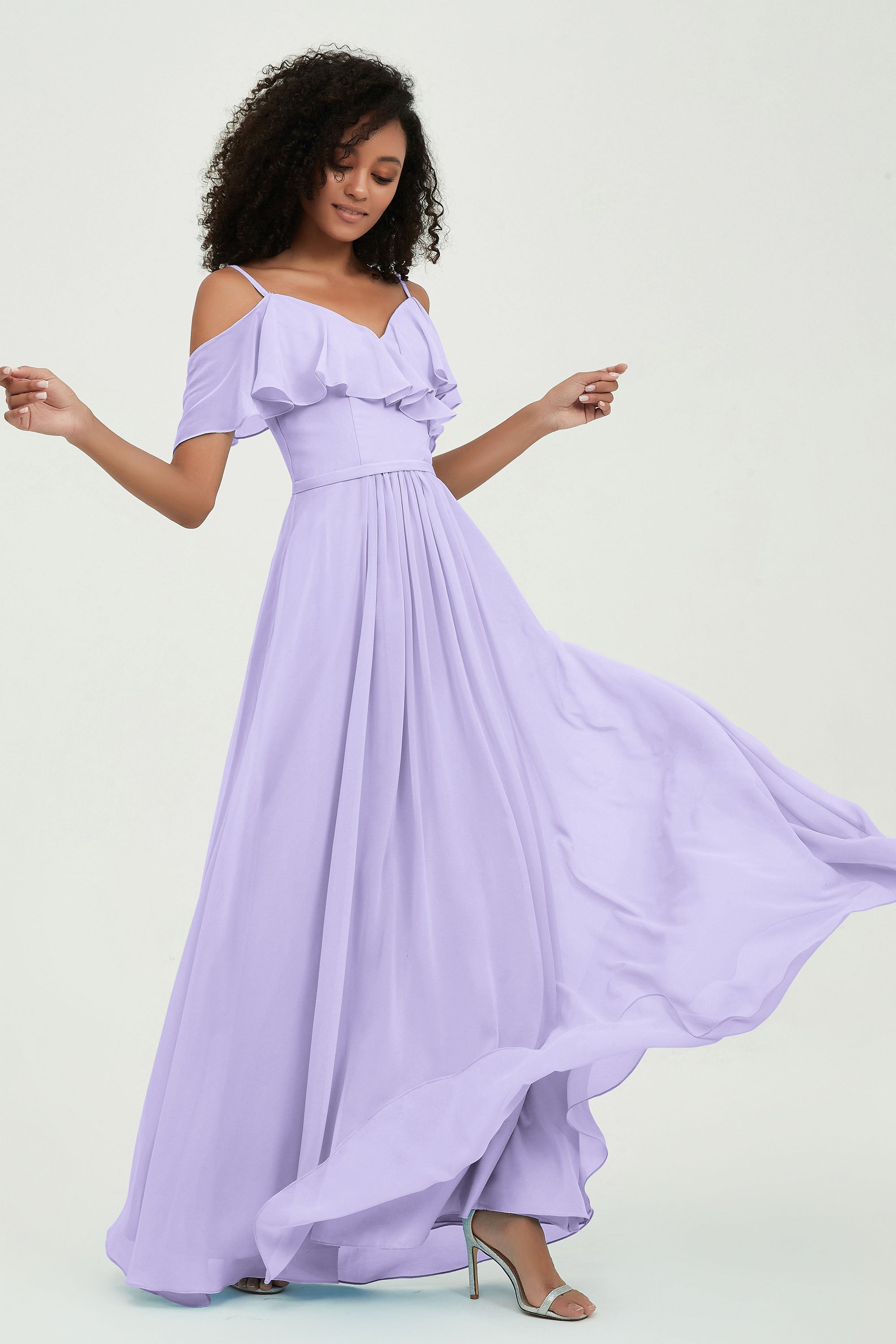floor-length bridesmaid dress chiffon a line off the shoulder formal evening dresses gowns