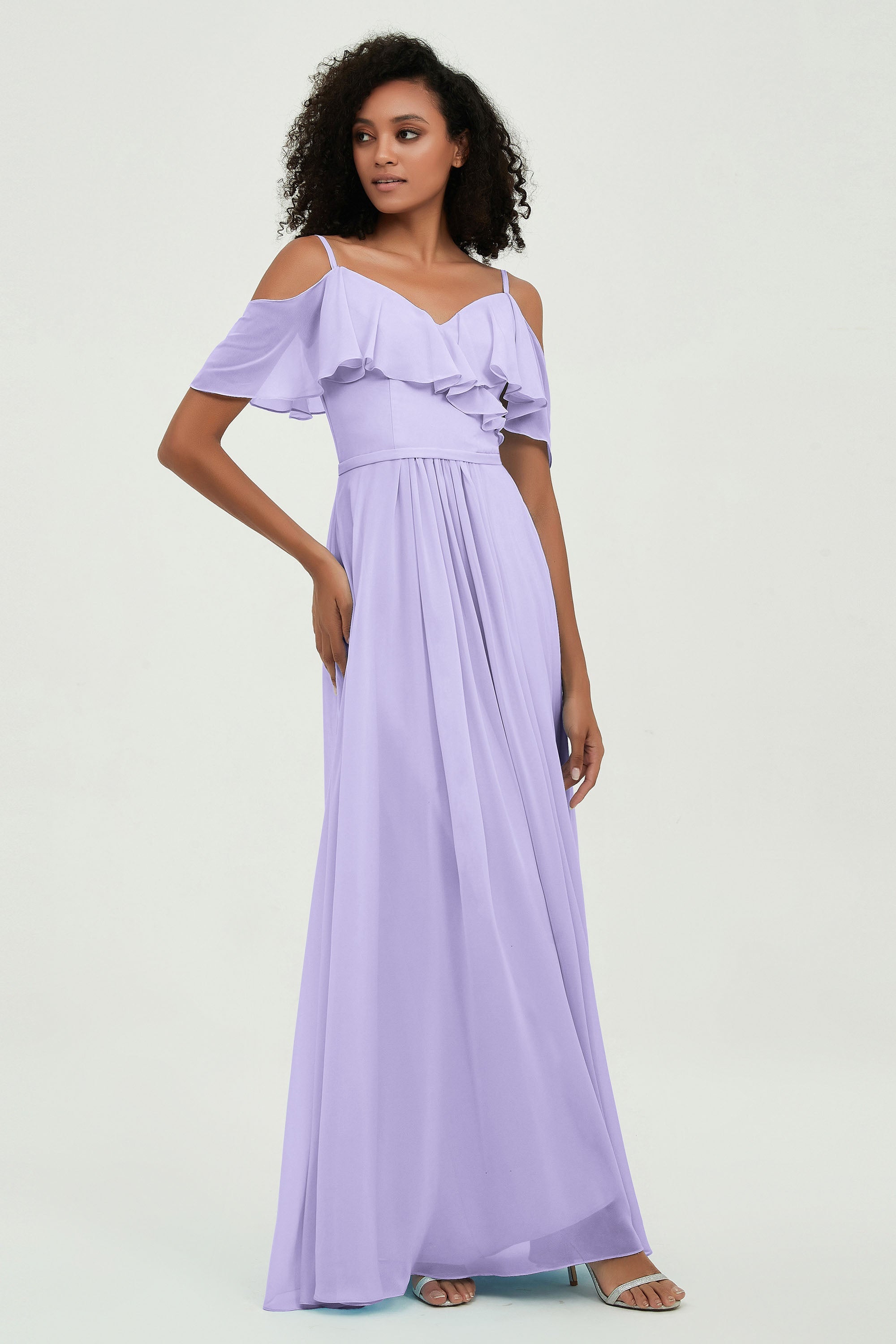 floor-length bridesmaid dress chiffon a line off the shoulder formal evening dresses gowns