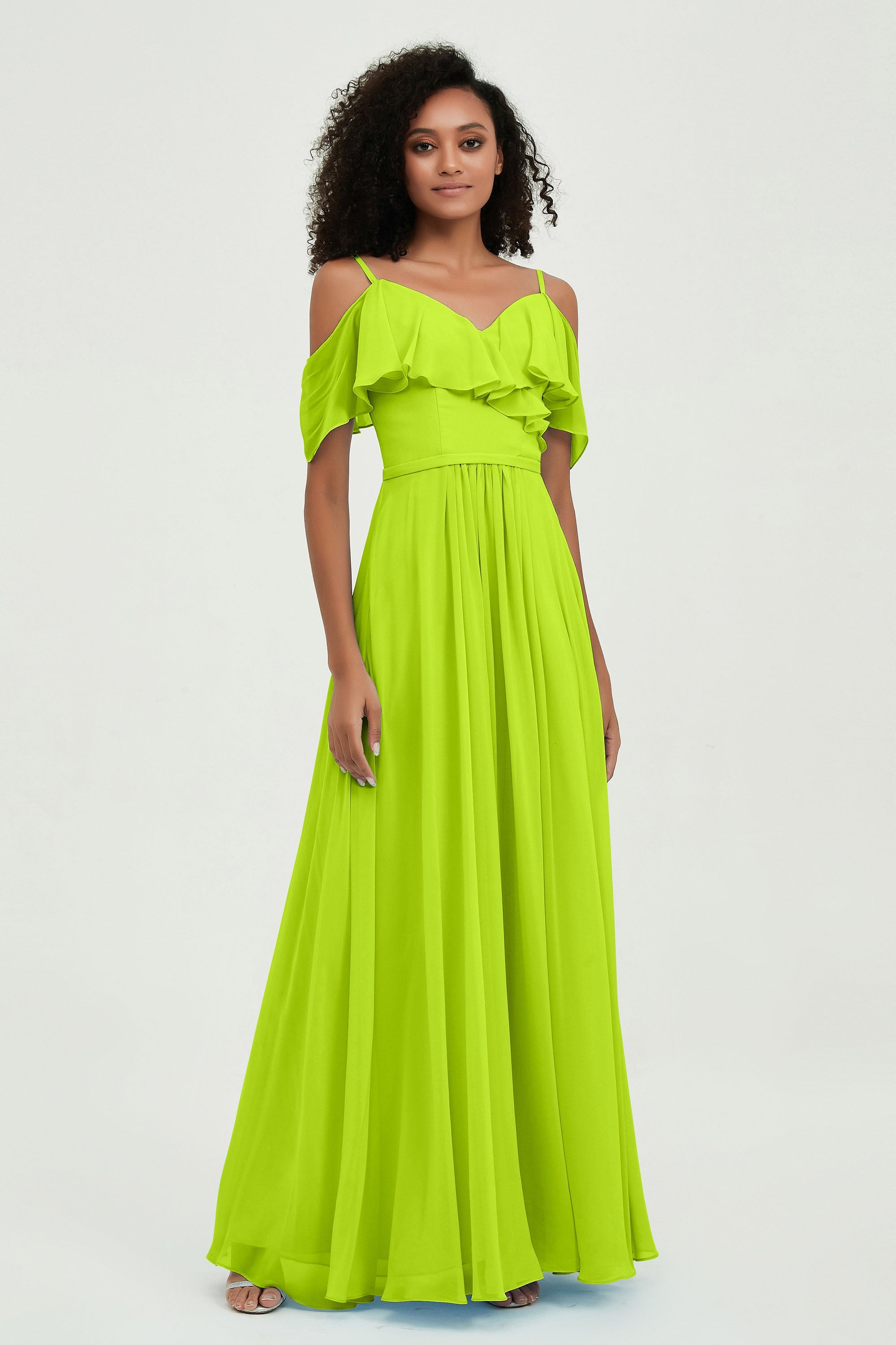 floor-length bridesmaid dress chiffon a line off the shoulder formal evening dresses gowns