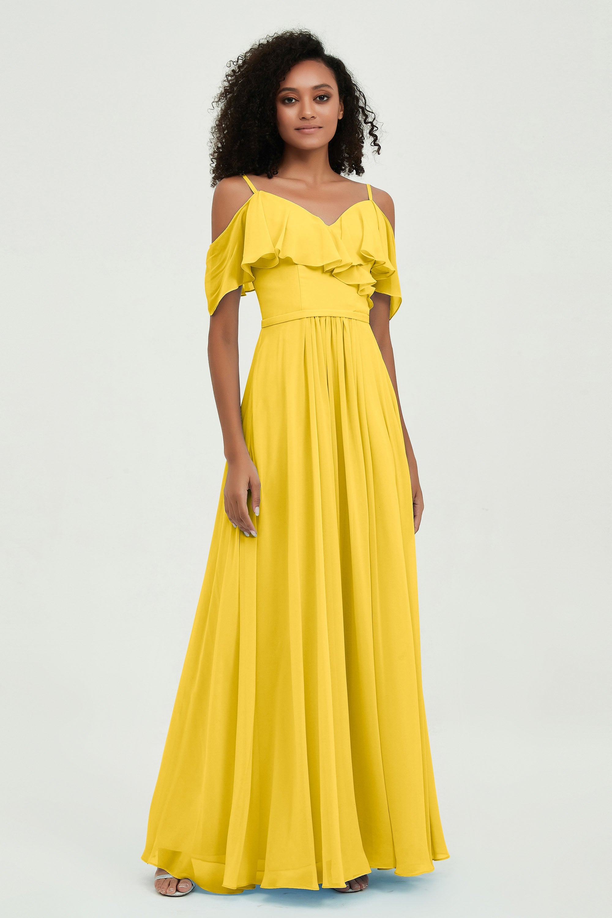 floor-length bridesmaid dress chiffon a line off the shoulder formal evening dresses gowns