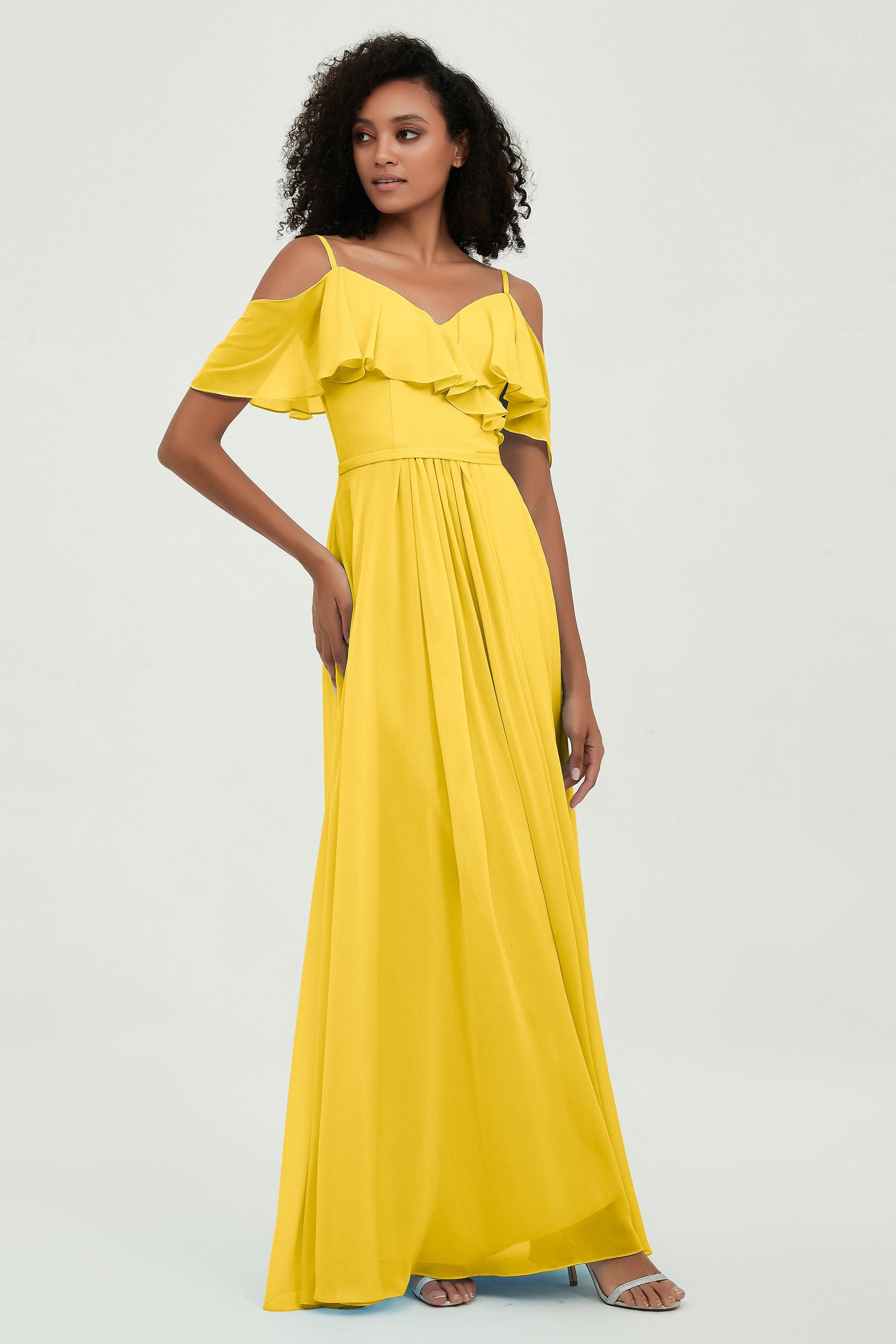 floor-length bridesmaid dress chiffon a line off the shoulder formal evening dresses gowns