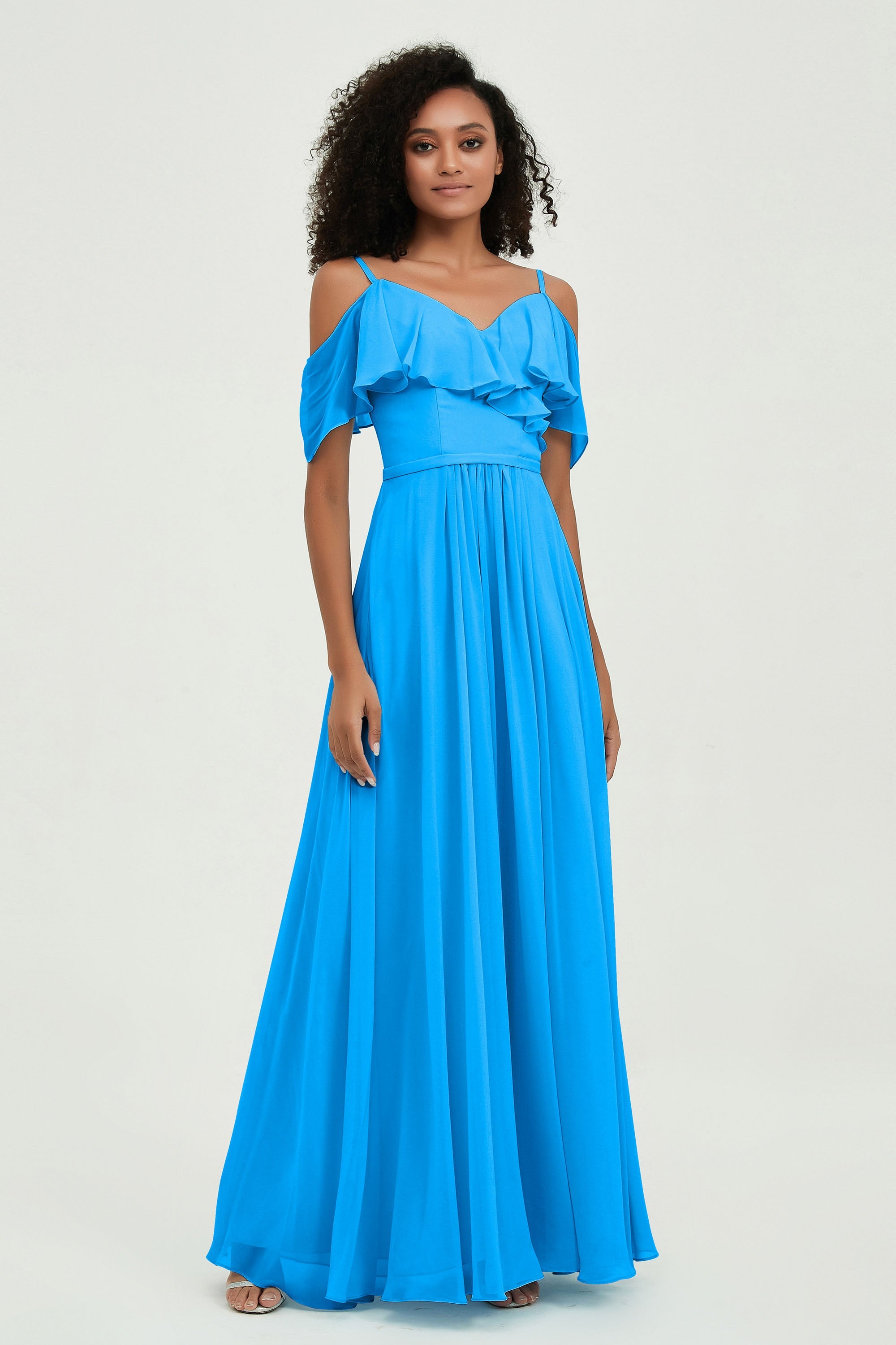 floor-length bridesmaid dress chiffon a line off the shoulder formal evening dresses gowns