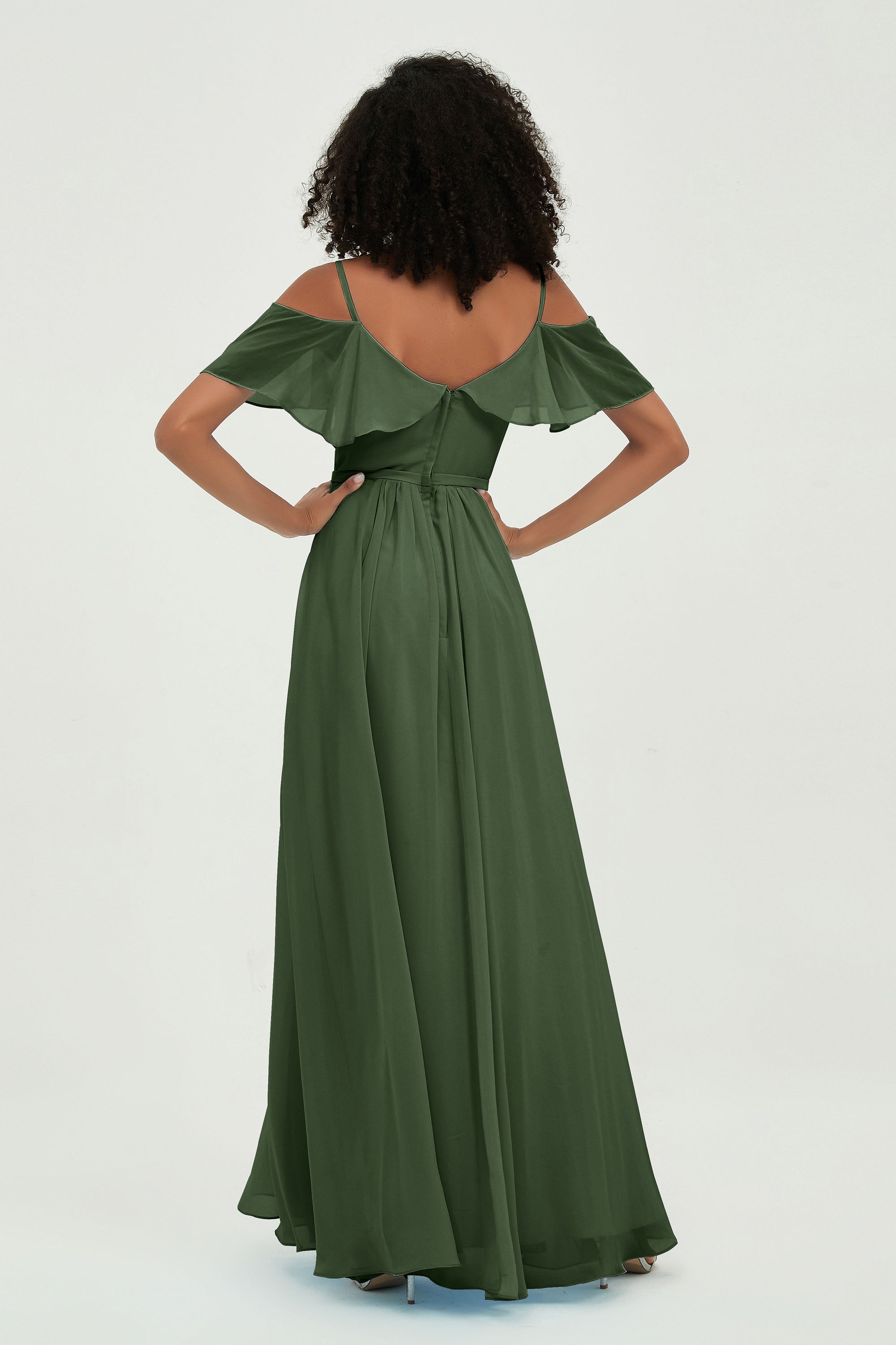 floor-length bridesmaid dress chiffon a line off the shoulder formal evening dresses gowns
