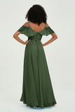 floor-length bridesmaid dress chiffon a line off the shoulder formal evening dresses gowns