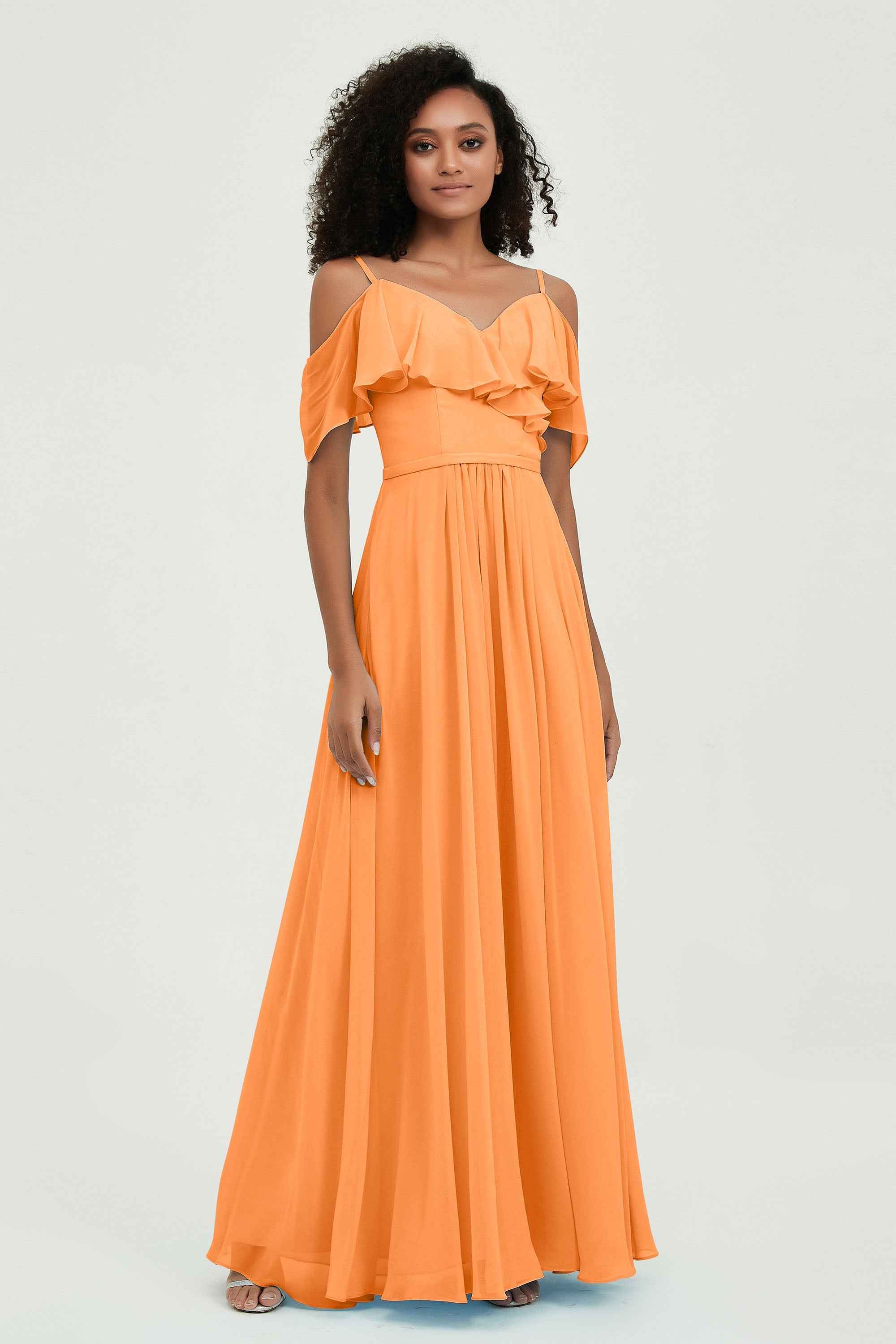 floor-length bridesmaid dress chiffon a line off the shoulder formal evening dresses gowns