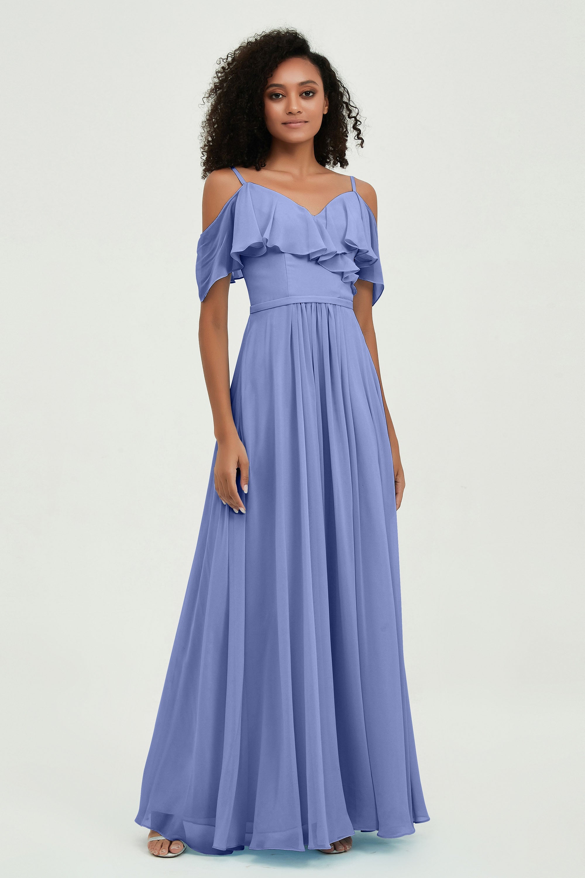 floor-length bridesmaid dress chiffon a line off the shoulder formal evening dresses gowns