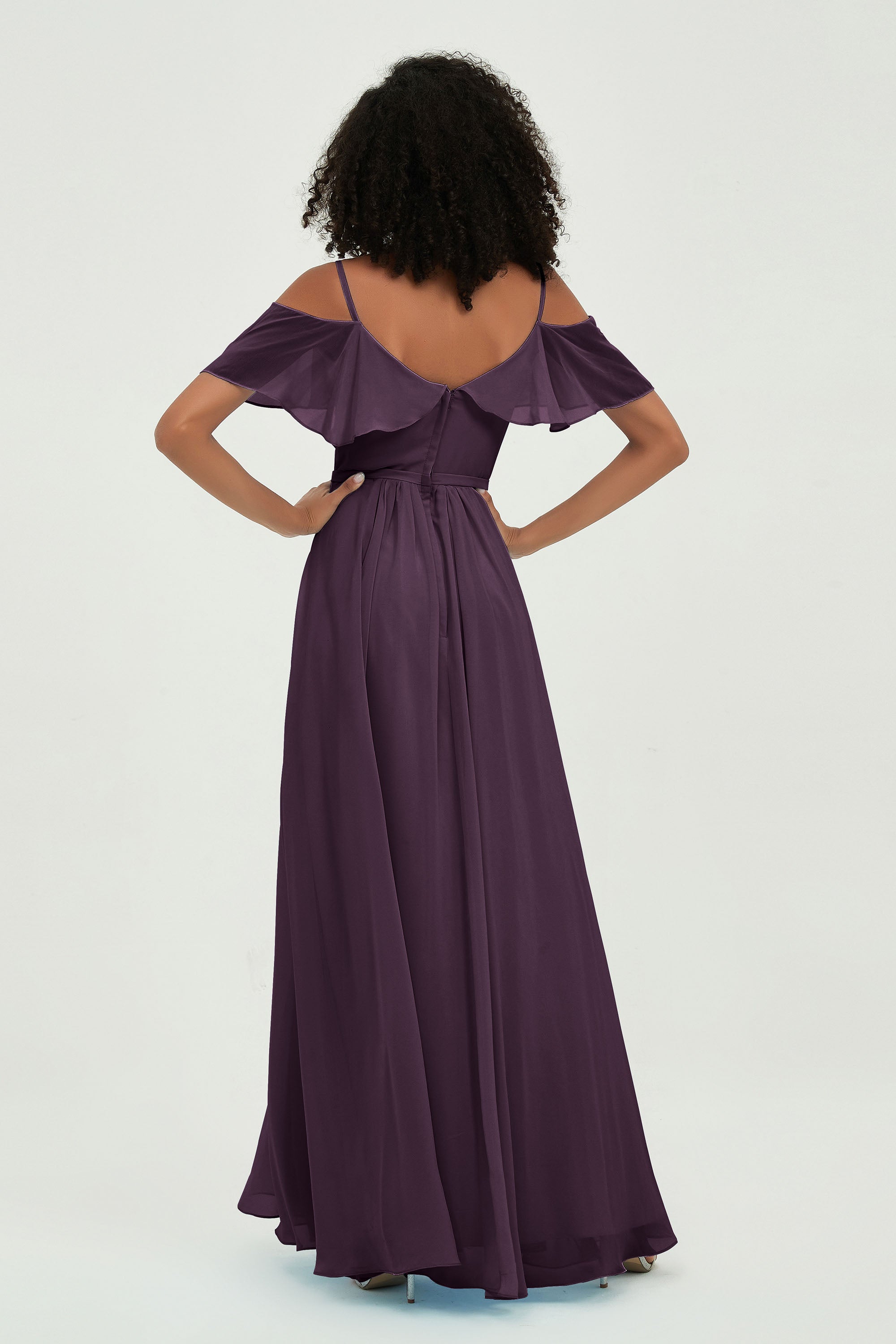 floor-length bridesmaid dress chiffon a line off the shoulder formal evening dresses gowns