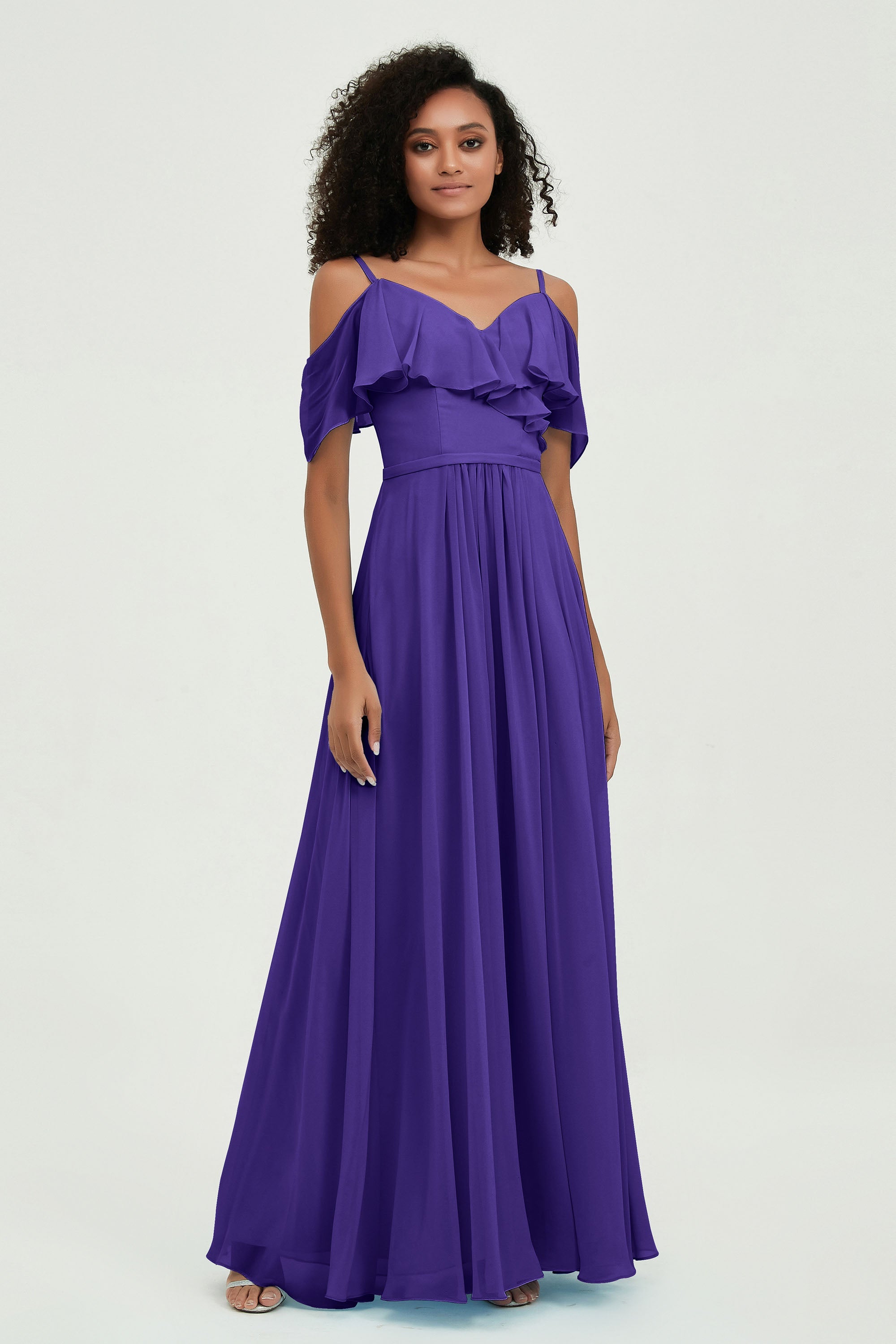 floor-length bridesmaid dress chiffon a line off the shoulder formal evening dresses gowns
