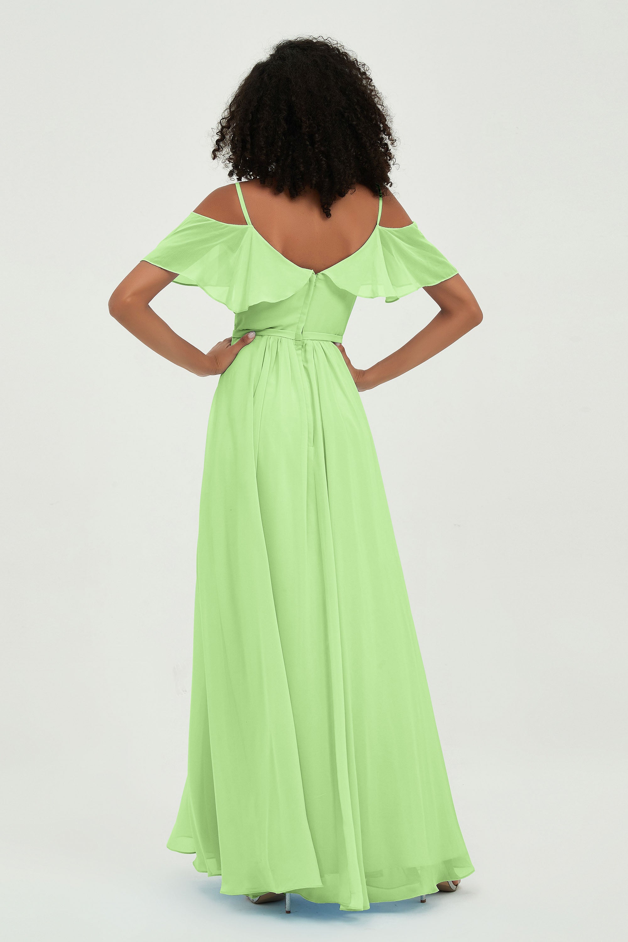floor-length bridesmaid dress chiffon a line off the shoulder formal evening dresses gowns